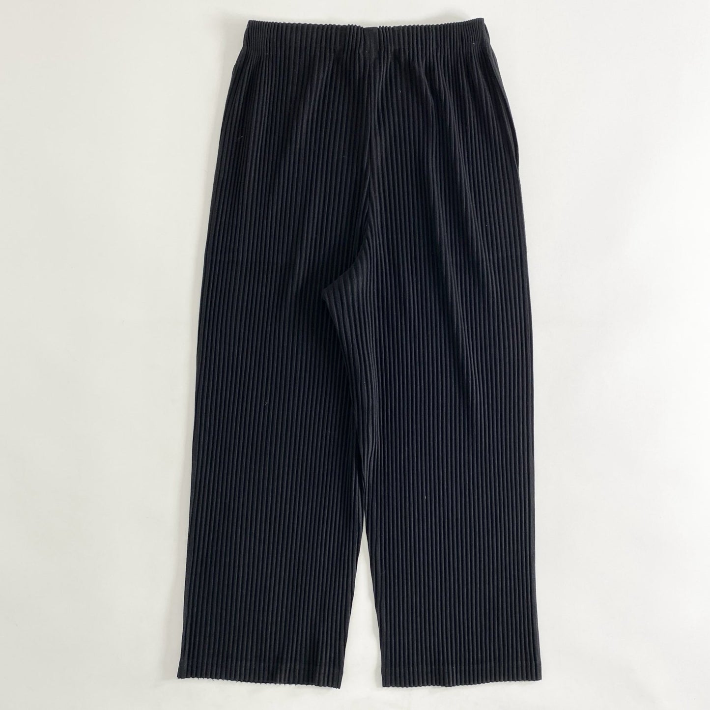 49c14 《美品》 me ISSEY MIYAKE ミーバイ イッセイミヤケ プリーツワイドパンツ F ブラック PLEATS WIDE PANTS MI31JF253