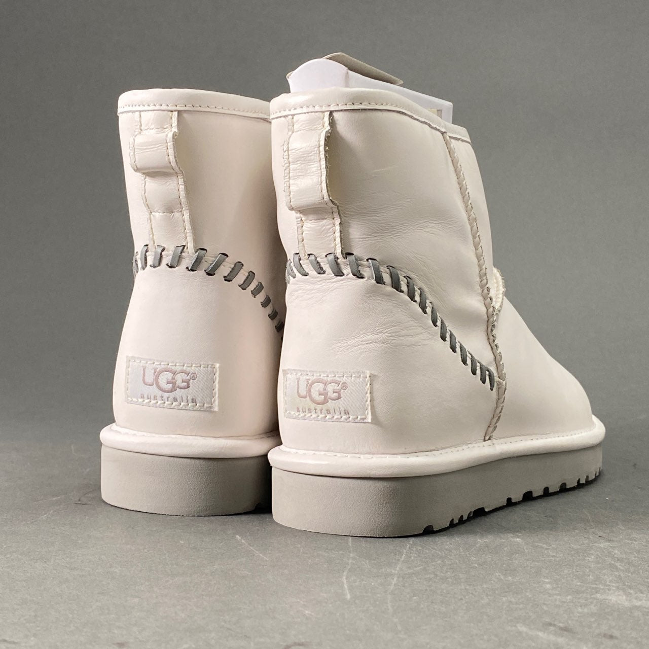 4L6 UGG アグ ショートブーツ 27 ホワイト メンズ クラシックミニ 裏ボア