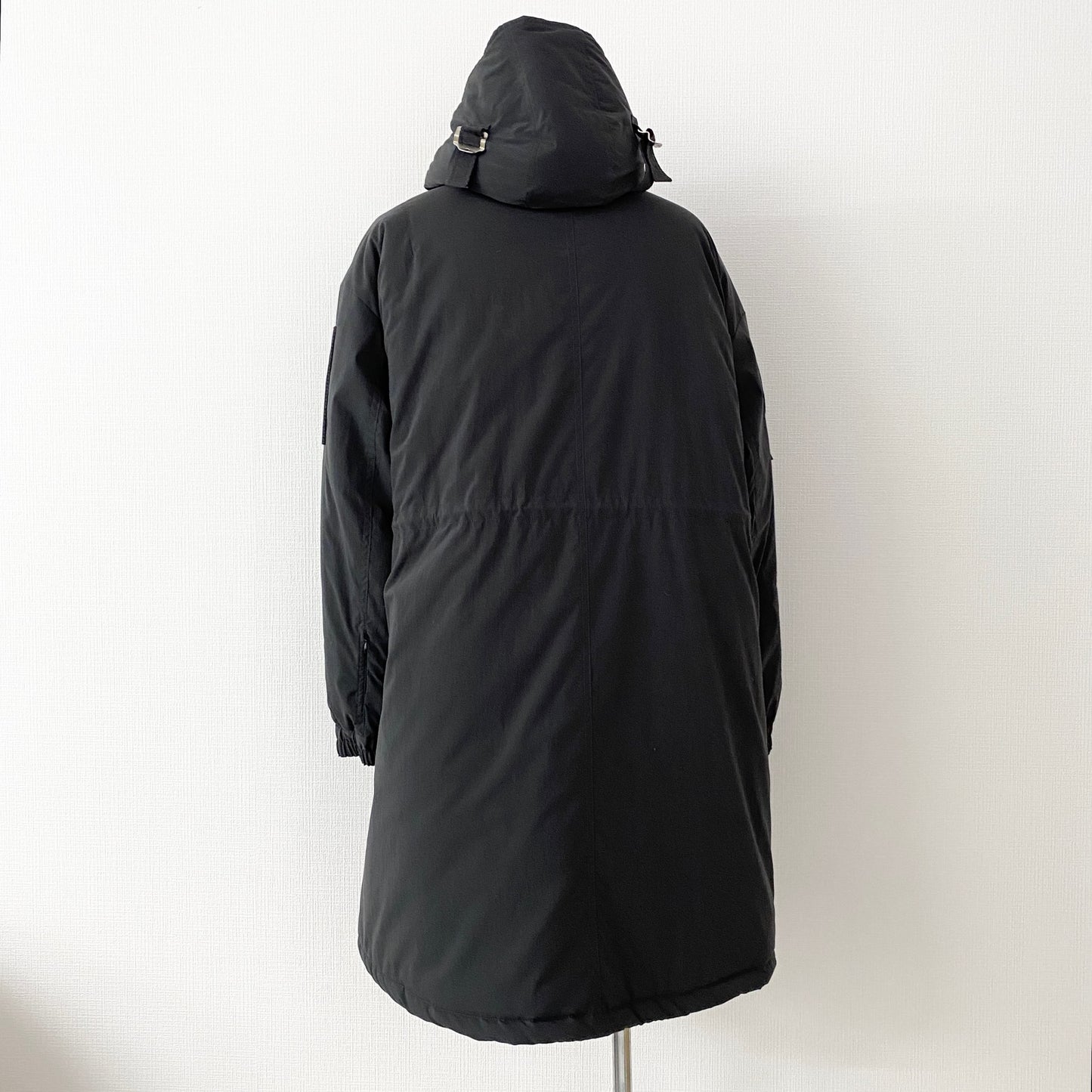 23a19 BlackWeirdos ブラックウィドウ 22AW PADDING LONG PARKA ロングパーカ アーミーコート モッズコート 22AW-JK02 Mサイズ ブラック ピンナップ プリント