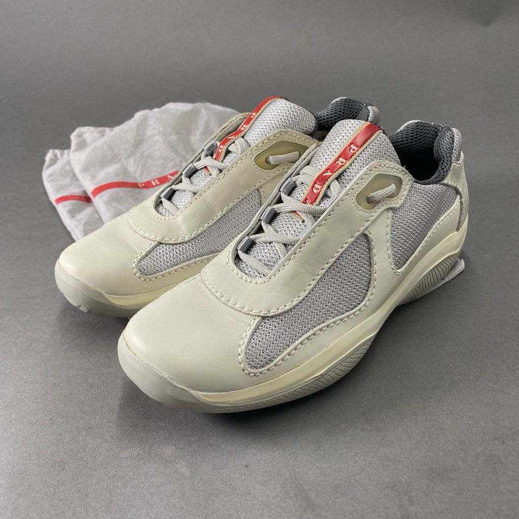 6c5 PRADA SPORTS プラダ スポーツ ローカット スニーカー 6 1/2 ホワイト ランナー vibram シューズ