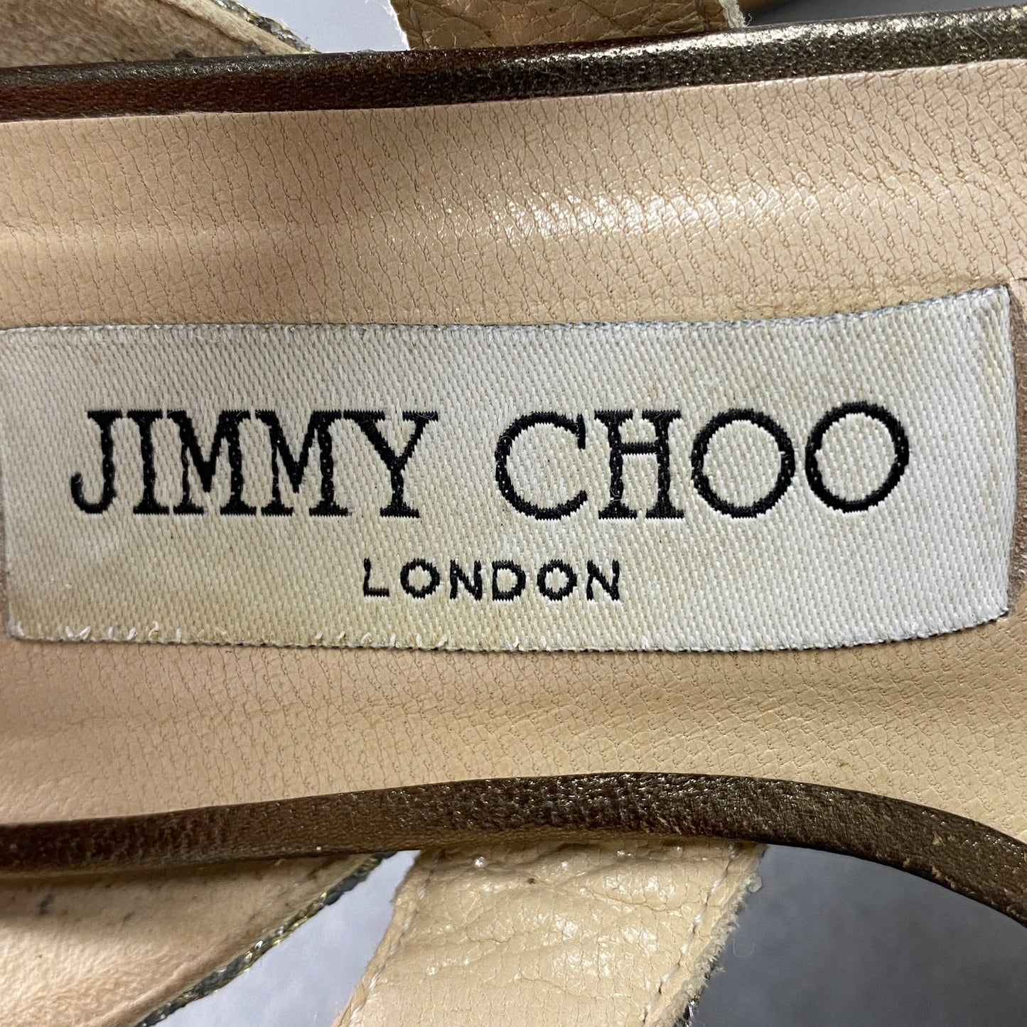 3a28 JIMMY CHOO ジミーチュウ イタリア製 VAMP GLITTER グリッター ハイヒール サンダル シューズ 36 1/2 シルバー MADE IN ITALY