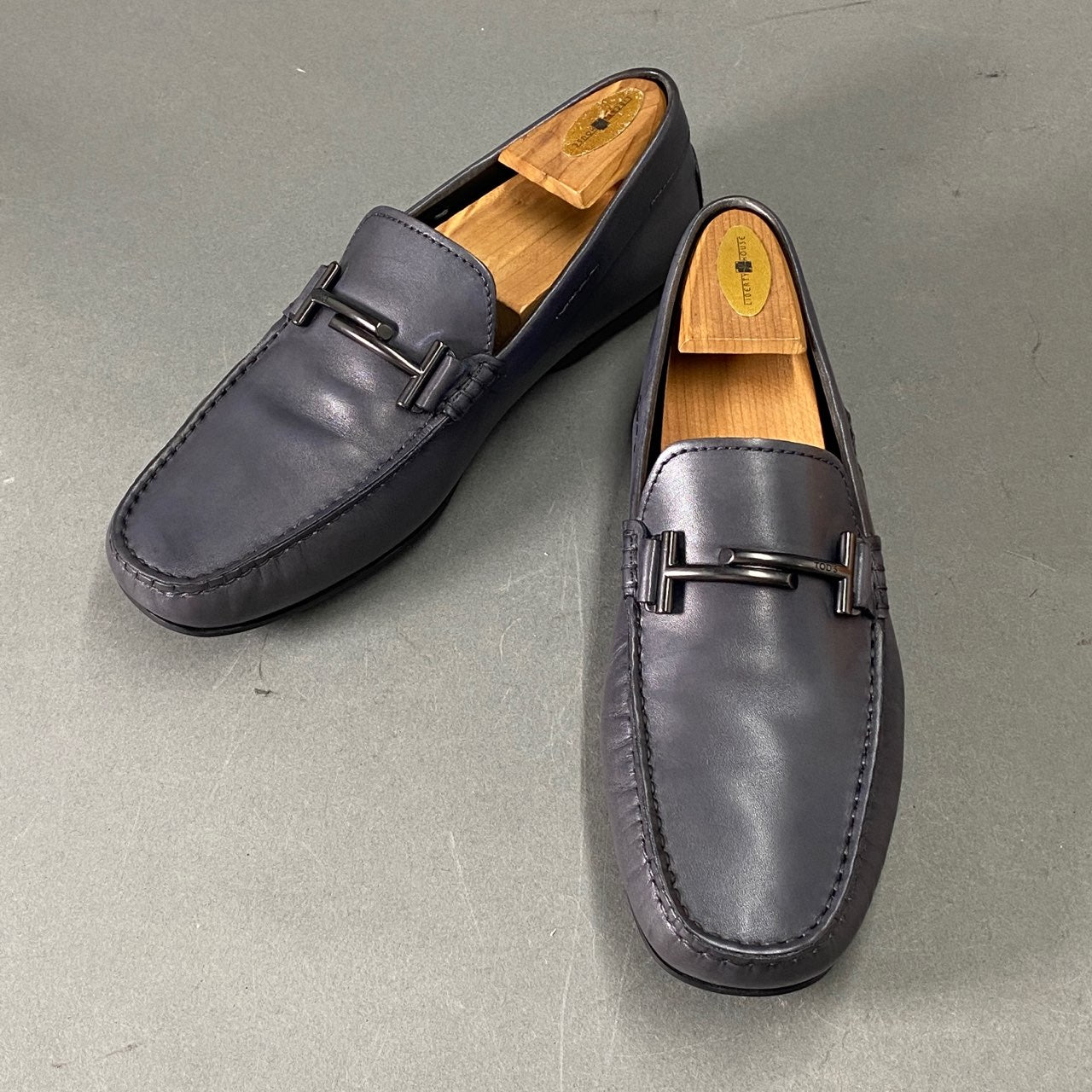 8L6 イタリア製 TOD'S トッズ ビジネスシューズ 7 1/2 ネイビー メンズ