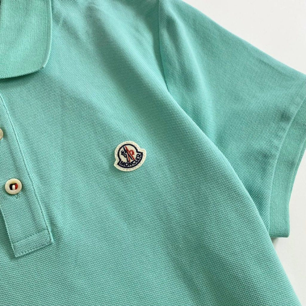 7e19-20 タグ付☆MONCLER モンクレール ロゴワッペンポロシャツ サイズＳ ミントグリーン MAGLIA POLO MANICA マリアポロマニカ 半袖 春夏