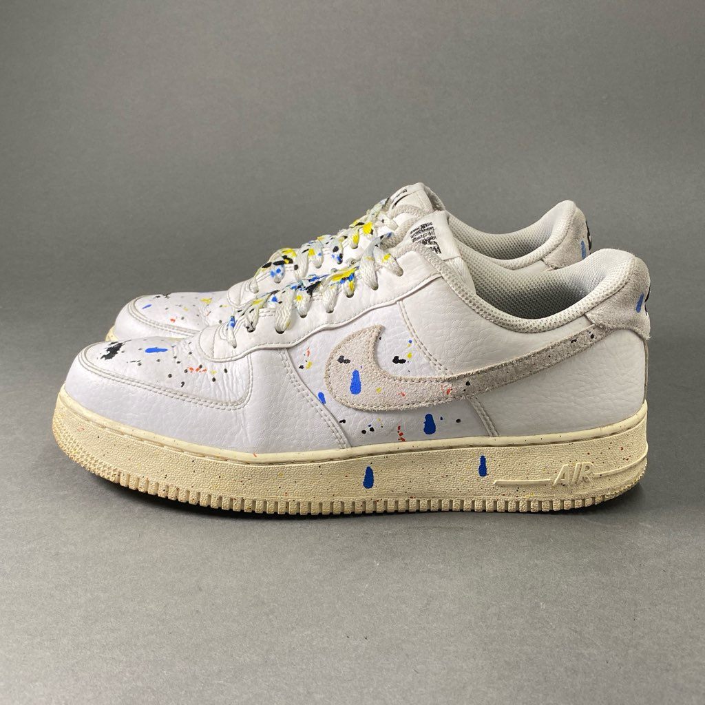 5c5 NIKE ナイキ Air Force 1 07 LV8 Paint Splatter エアフォース ペイントスプラッター スニーカー 28cm ホワイト シューズ