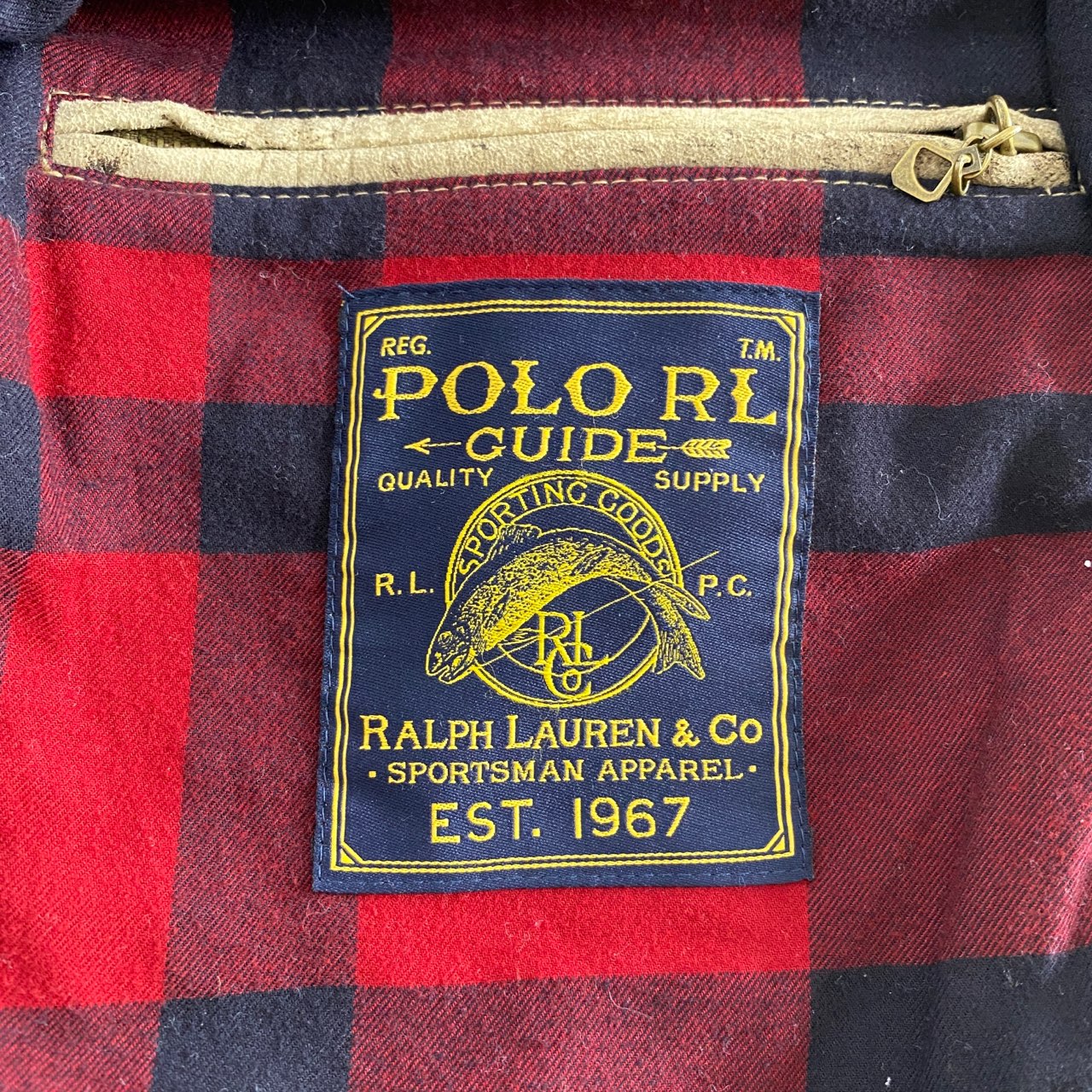 36A12 POLO RALPH LAUREN ポロ ラルフローレン 鹿革 レザージャケット ヴィンテージ加工 ディアスキン L ベージュ カバーオール