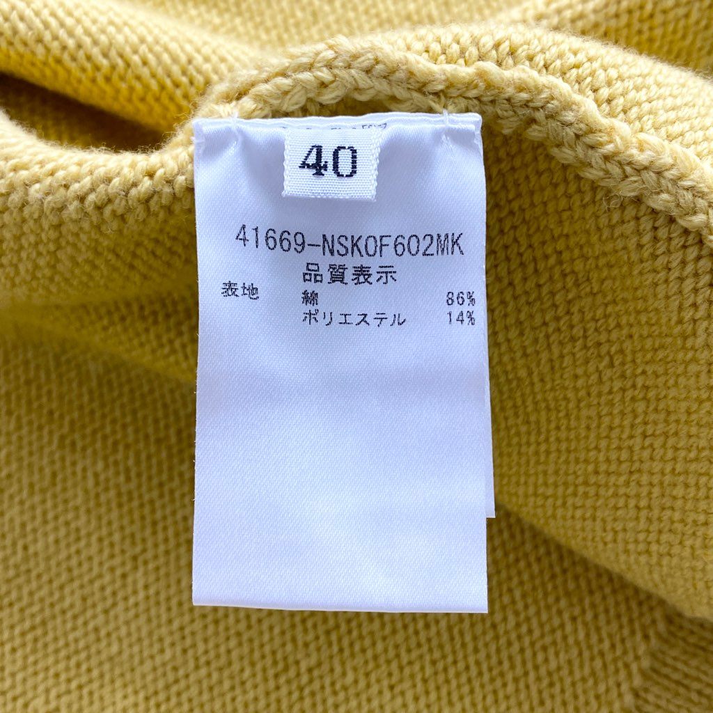 63b13 FOXEY NEW YORK フォクシーニューヨーク 日本製 41669 スフレカーディガン ニット ボレロ 羽織 40 イエロー コットン MADE IN JAPAN