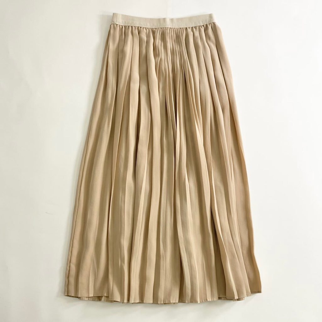 59i17 《美品》 Agnona アニオナ シルク100％ プリーツフレアスカート S ピンク PLEATS SKIRT イタリア製 ボトムス