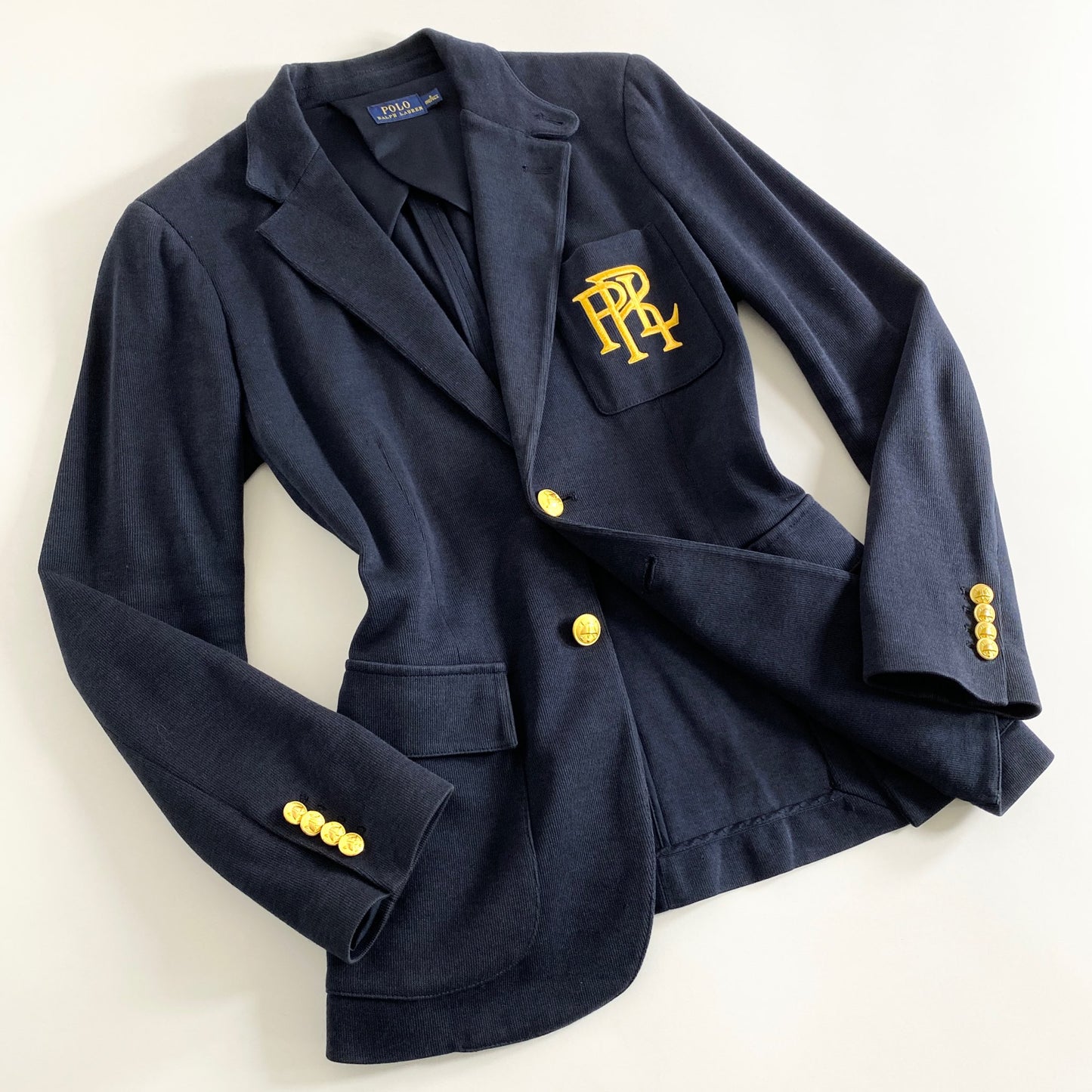 5a20 POLO RALPH LAUREN ポロラルフローレン テーラードジャケット 紺ブレ 8 ネイビー 金ボタン トップス アウター