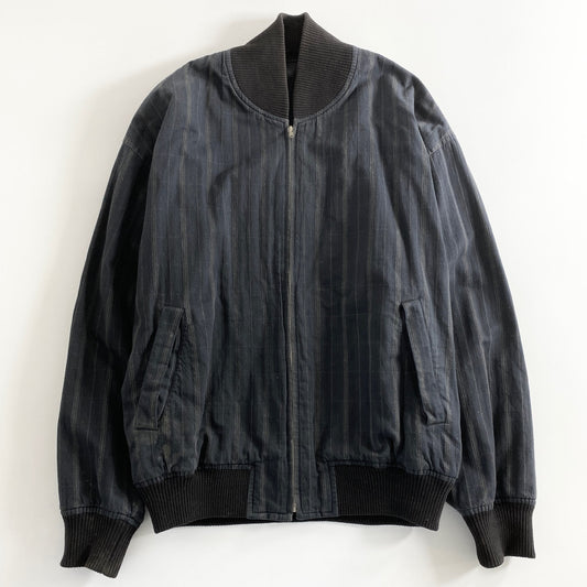 15a21 日本製 COMME des GARCONS HOMME コムデギャルソンオム ブルゾン チェック M ブラック 90's Japan Vintage ジャケット ジップアップ アウター