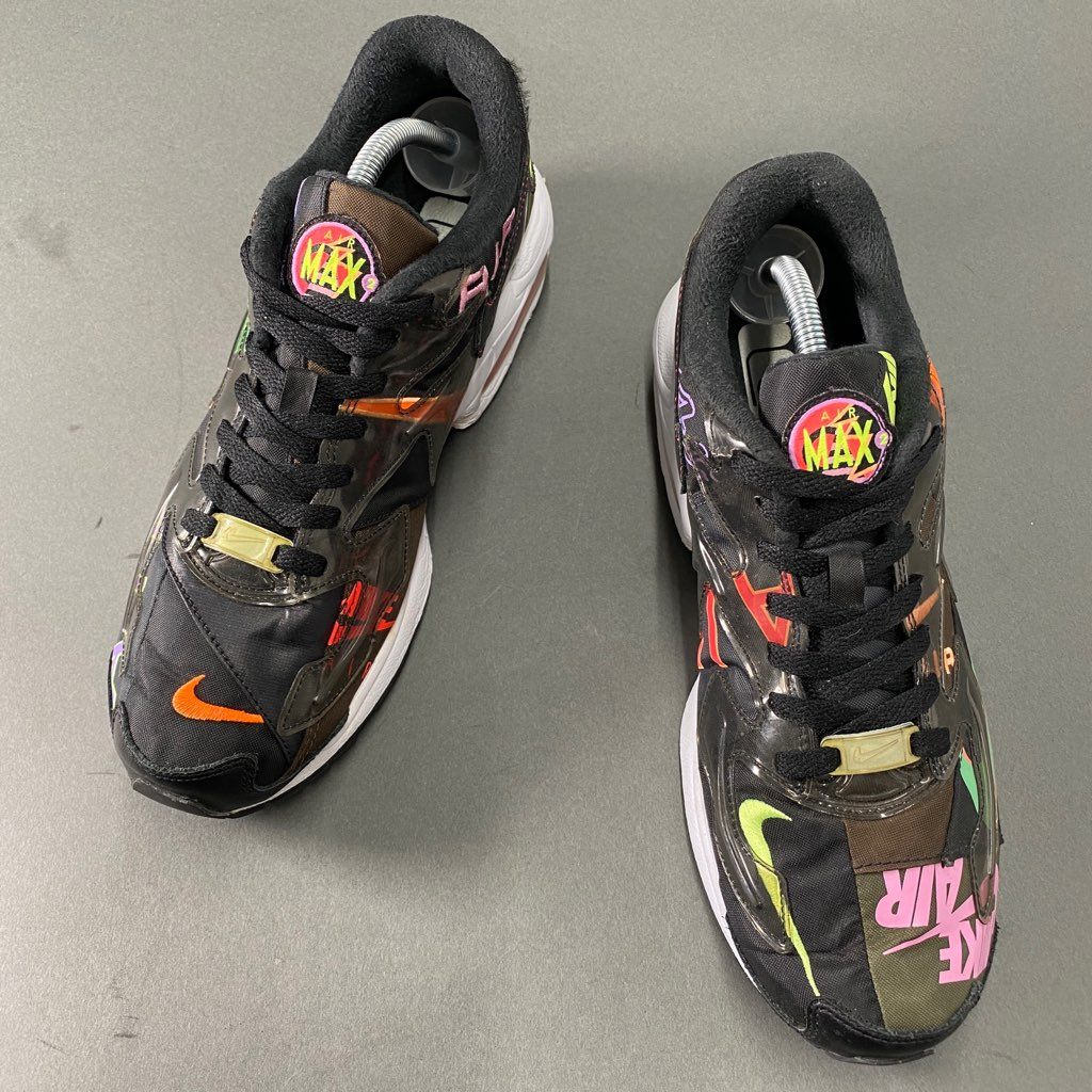 b6 NIKE ナイキ ×ATMOS アトモス CI5590-001 AIR MAX2 LIGHT QS エアマックス ライト ローカットスニーカー 28.5cm ブラック マルチカラー