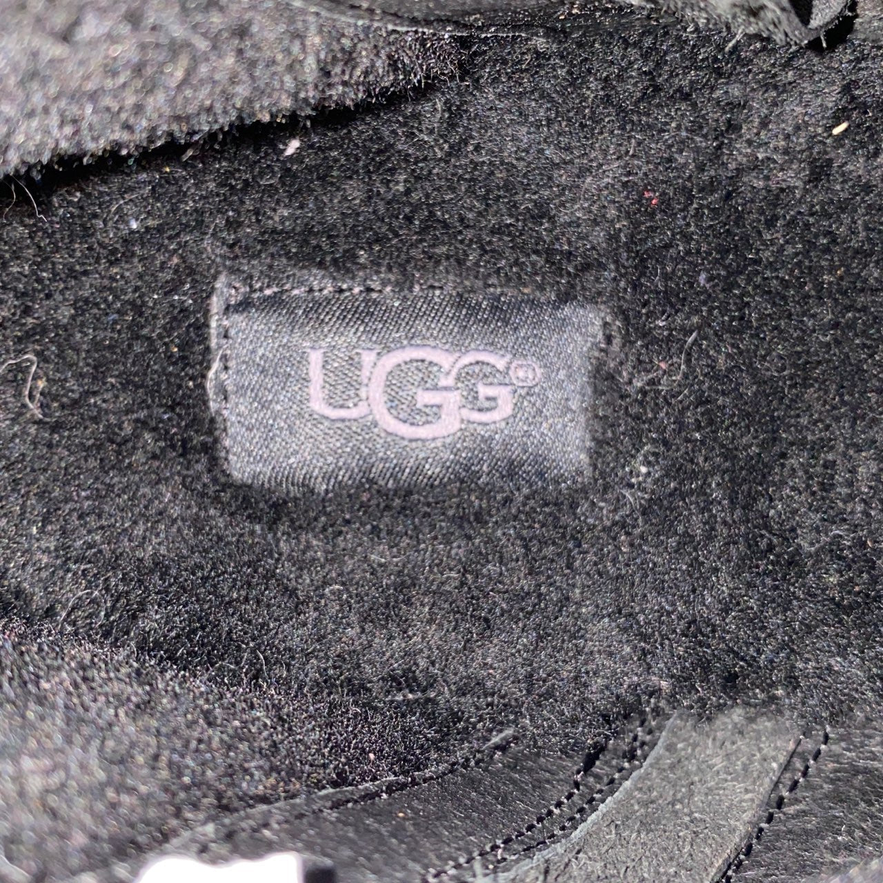 6L6 UGG アグ ショートブーツ 27 ブラック メンズ TREADLITE BY UGG 厚底ブーツ 裏ボア サイドジップ