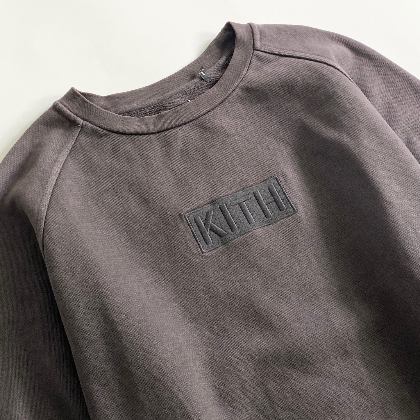 49k13 KITH キス ヴィンテージウォッシュ加工 スウェット トレーナー ロゴトレーナー L カーキグレー メンズ