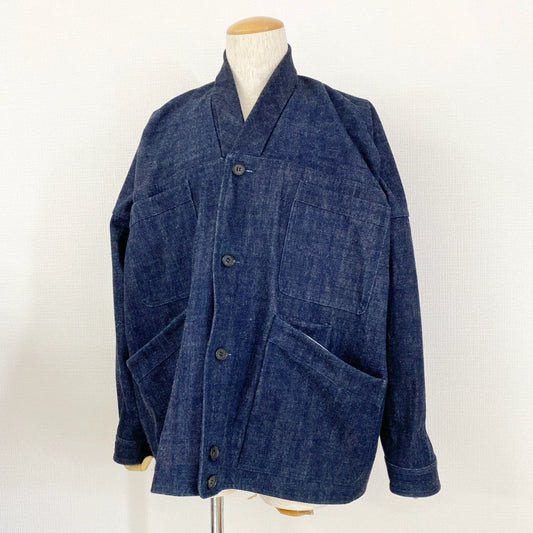 24c12 日本製 O PROJECT オープロジェクト SELVEDGE DENIM WORKWEAR JACKET デニム ワークジャケット Mサイズ インディゴブルー コットン MADE IN JAPAN