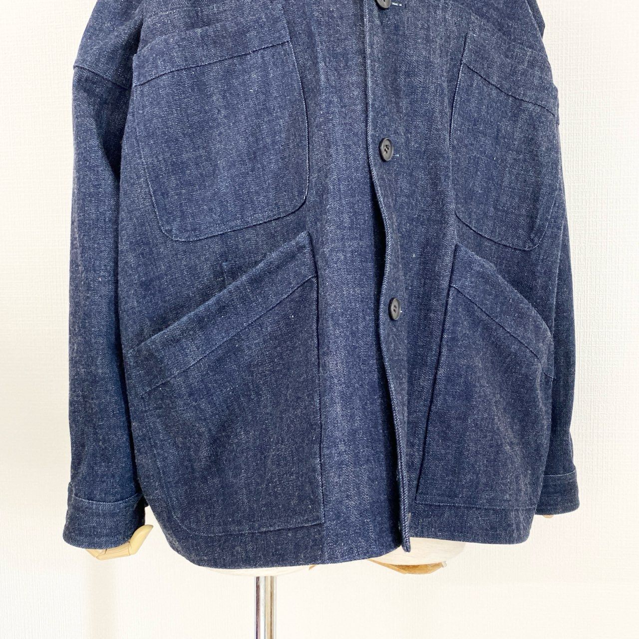 24c12 日本製 O PROJECT オープロジェクト SELVEDGE DENIM WORKWEAR JACKET デニム ワークジャケット Mサイズ インディゴブルー コットン MADE IN JAPAN