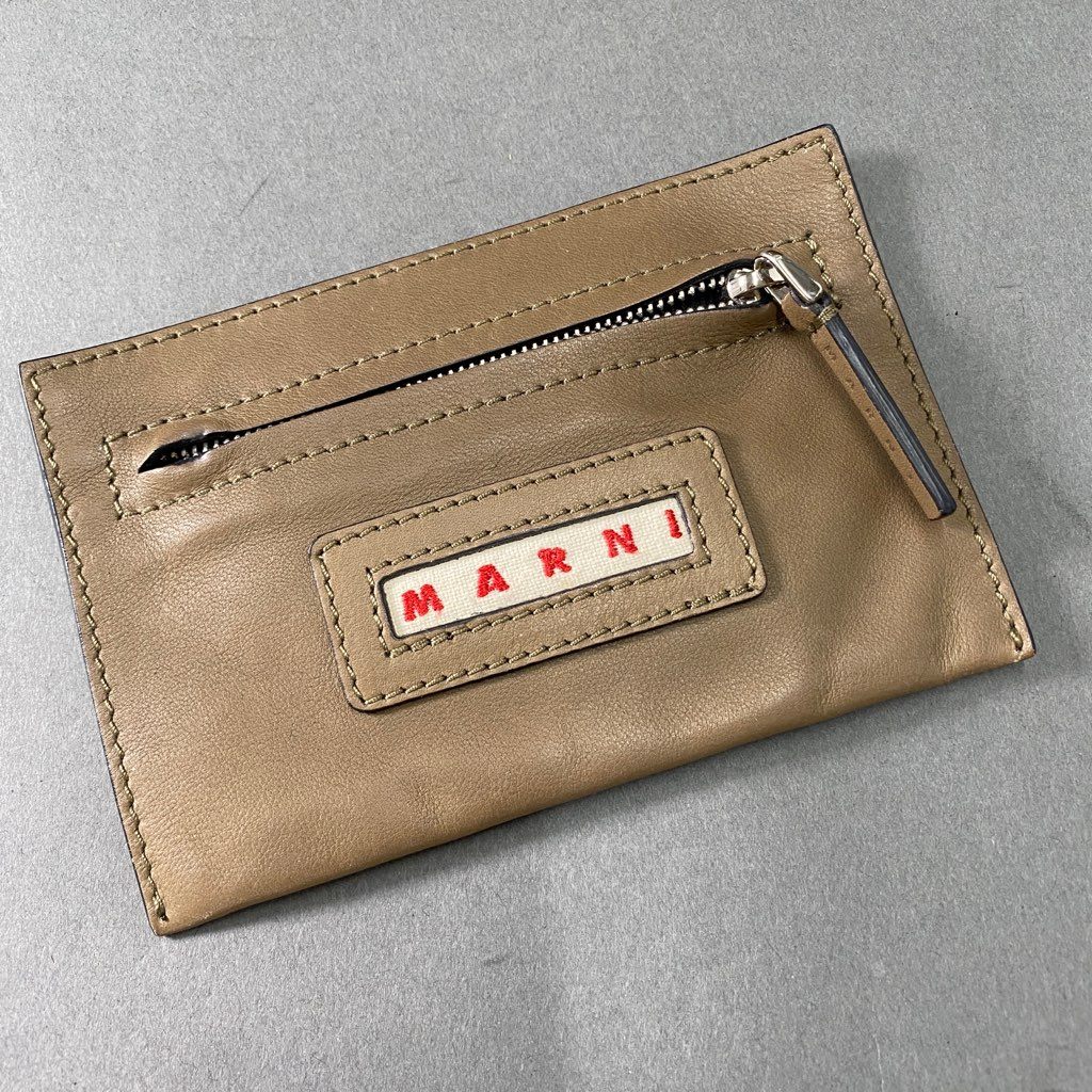 Ab8 MARNI マルニ イタリア製 PANNIER パニエ ハンドルハンドバッグ ミニバッグ バケットバッグ ブラウン レザー MADE IN ITALY