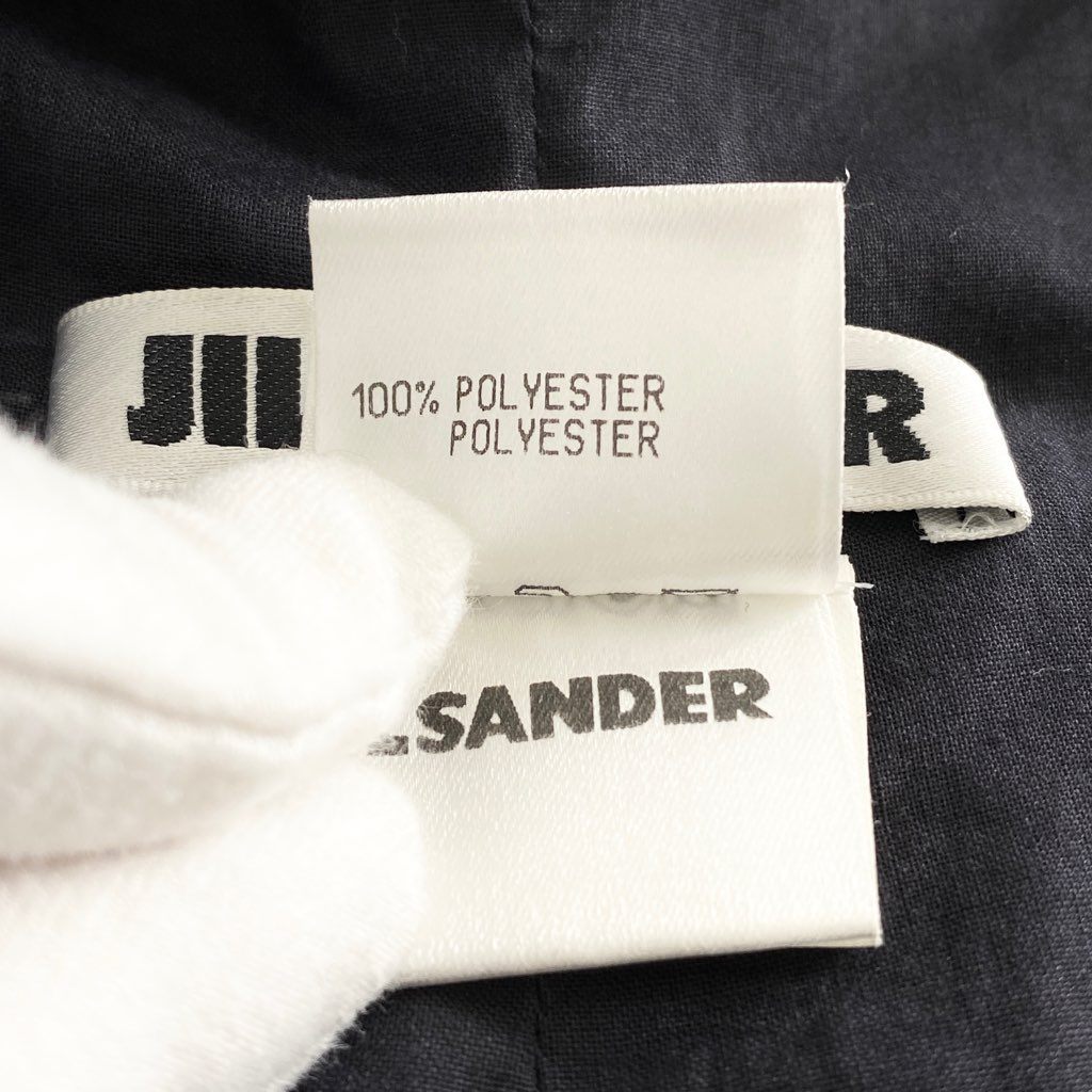 17b6 JIL SANDER ジルサンダー バックオープンドレスワンピース 36 ブラック イタリア製 ノースリーブ セミフォーマル パーティ