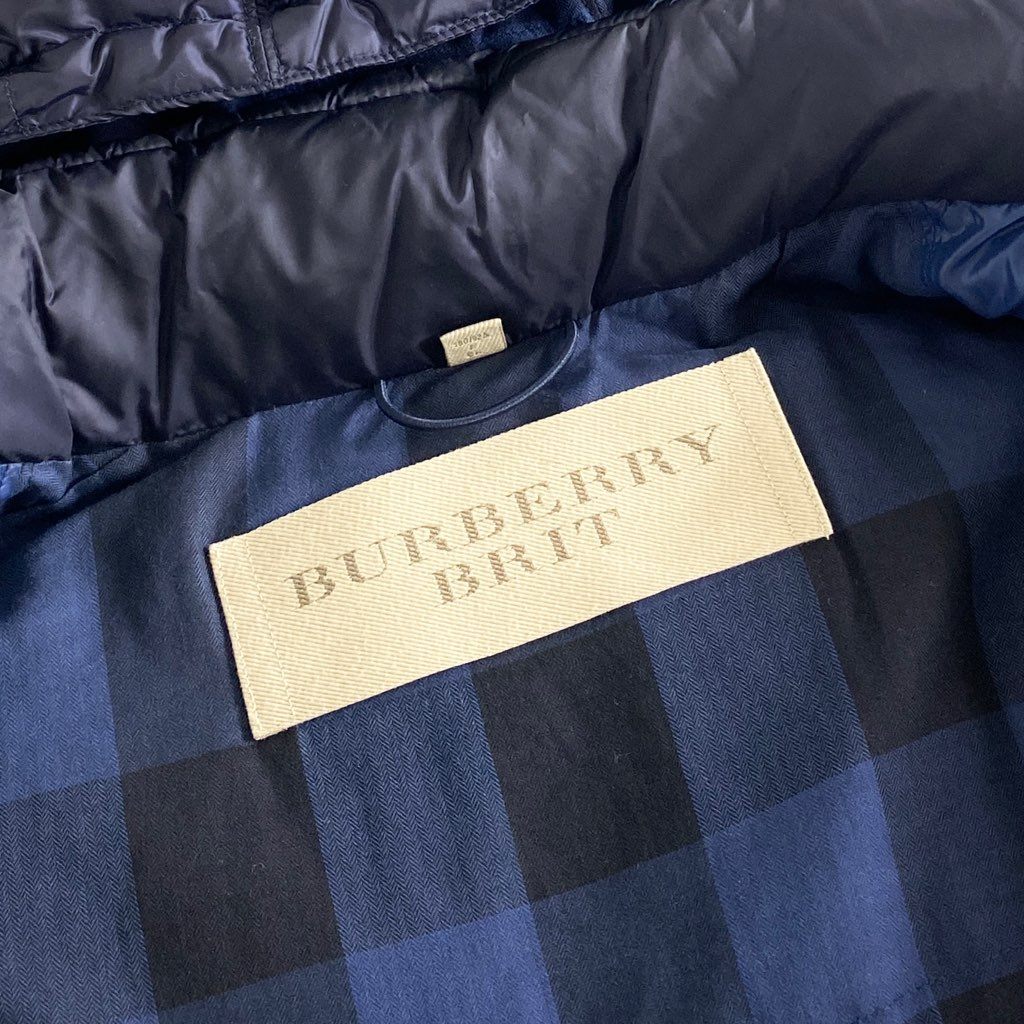 18b3 BURBERRY BRIT バーバリー ブリット ダウンコート S ネイビー アウター ダウンジャケット GOOSE DOWN COAT