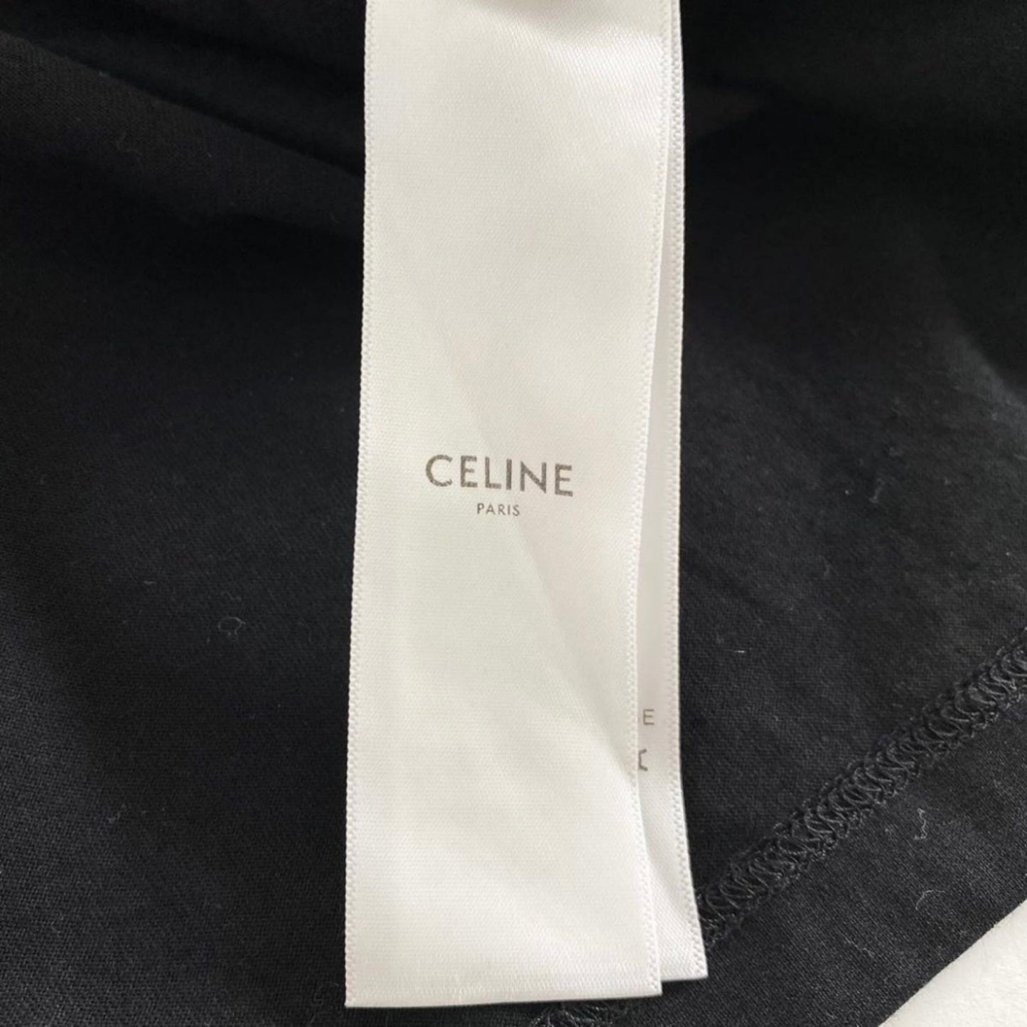 55i27 《美品》 CELINE セリーヌ ロゴプリント Tシャツ XS ブラック メンズ 半袖 tee カットソーイタリア製 コットン