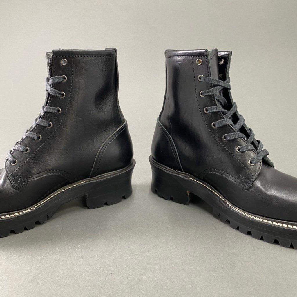 7f8 《美品》 ANACHRONISM アナクロニズム ANN-00185 LOGGER BOOTS ロガーブーツ レースアップ レザー 8 vibramソール メンズ 男性用