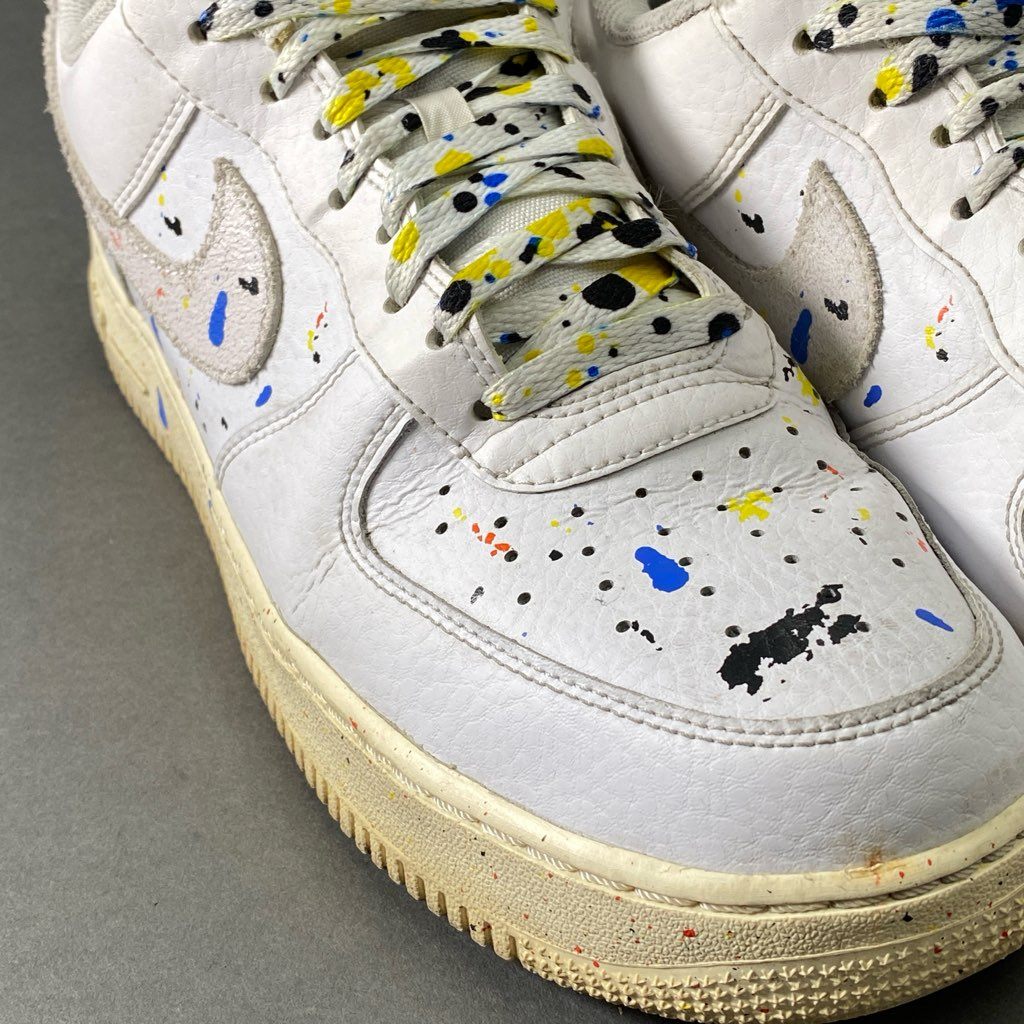 5c5 NIKE ナイキ Air Force 1 07 LV8 Paint Splatter エアフォース ペイントスプラッター スニーカー 28cm ホワイト シューズ