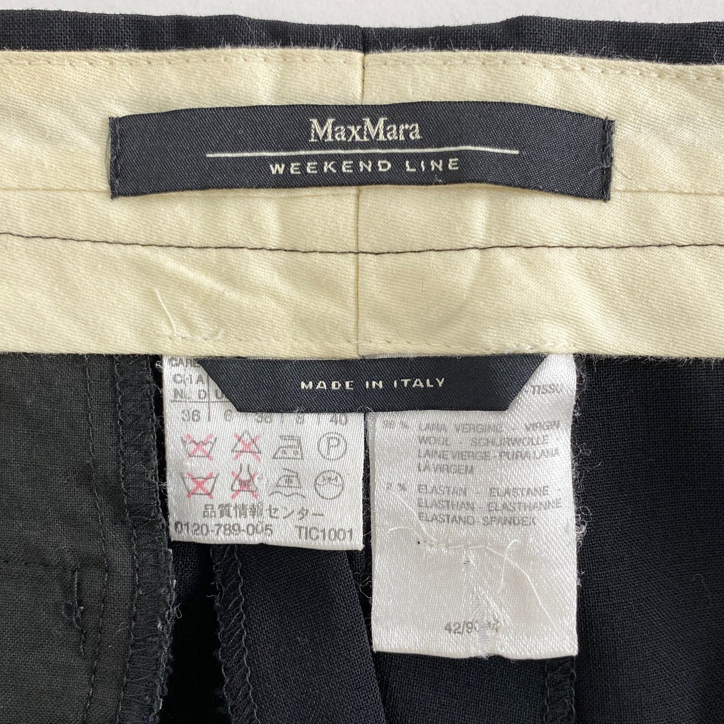 27L14《美品》Max Mara WEEKEND LINE マックスマーラ ウィークエンドライン パンツスーツ セットアップ 40 ブラック ビジネス フォーマル イタリア製