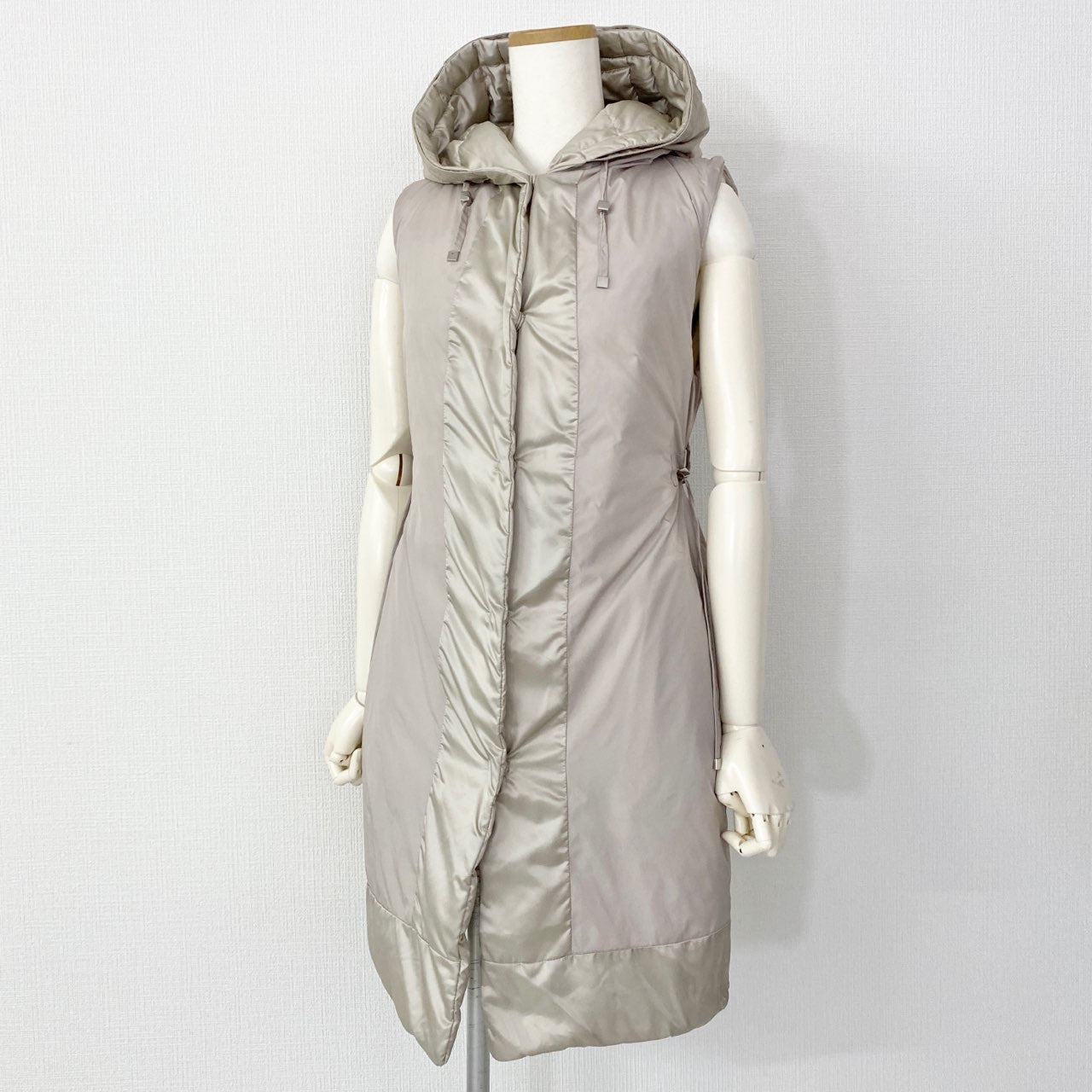 16L7 S Max Mara エス マックスマーラ リバーシブル ダウンベストコート 38 ベージュ アウター DOWN VEST COAT