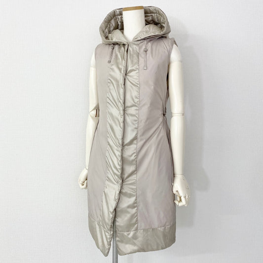 16L7 S Max Mara エス マックスマーラ リバーシブル ダウンベストコート 38 ベージュ アウター DOWN VEST COAT