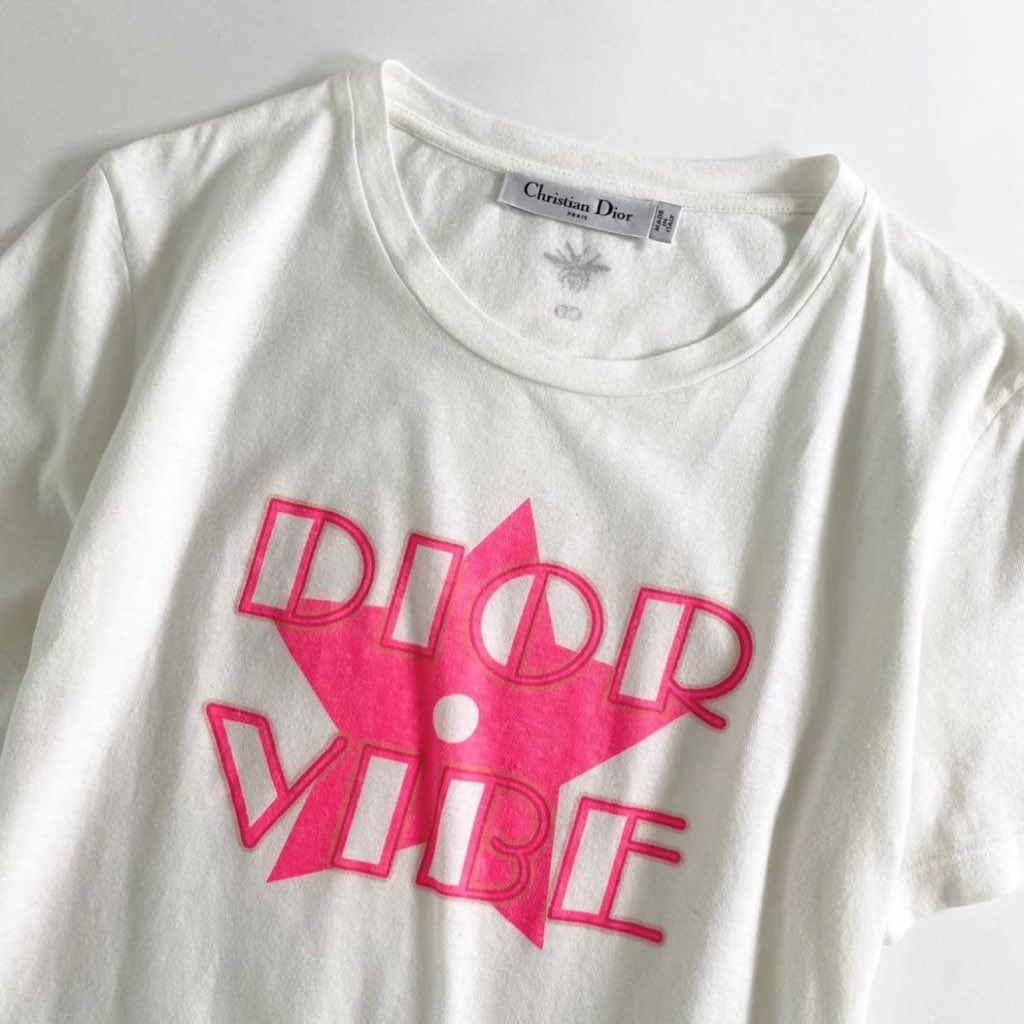 33f1 イタリア製 22ss Christian Dior クリスチャンディオール DIOR VIBE ディオール ヴァイブ 半袖Tシャツ カットソー BEE 蜂 サイズXS