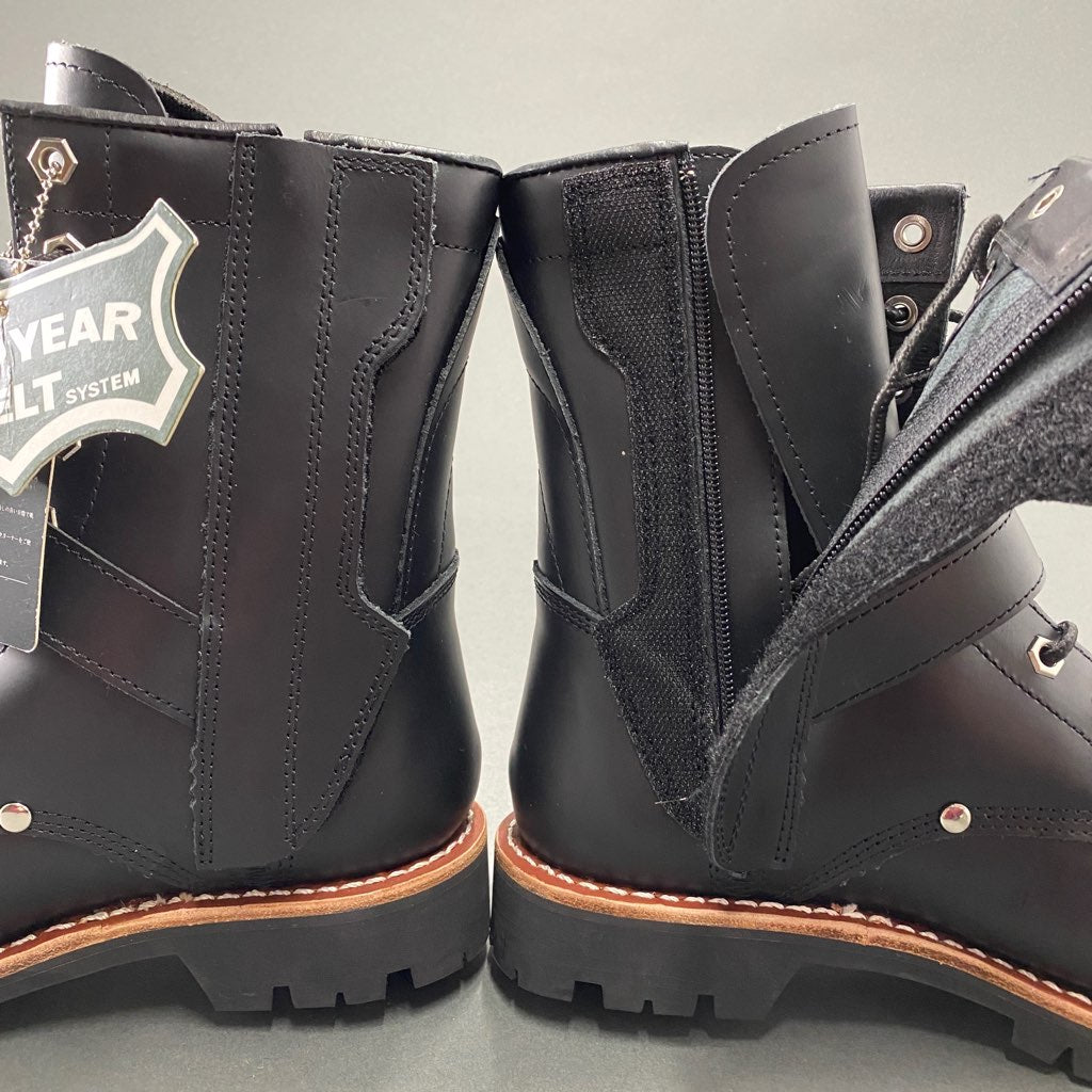 2a30 《未使用》 AVIREX アヴィレックス BIKER BOOTS AV2100 YAMATO バイカーブーツ ブラック レザー シューズ タグ付