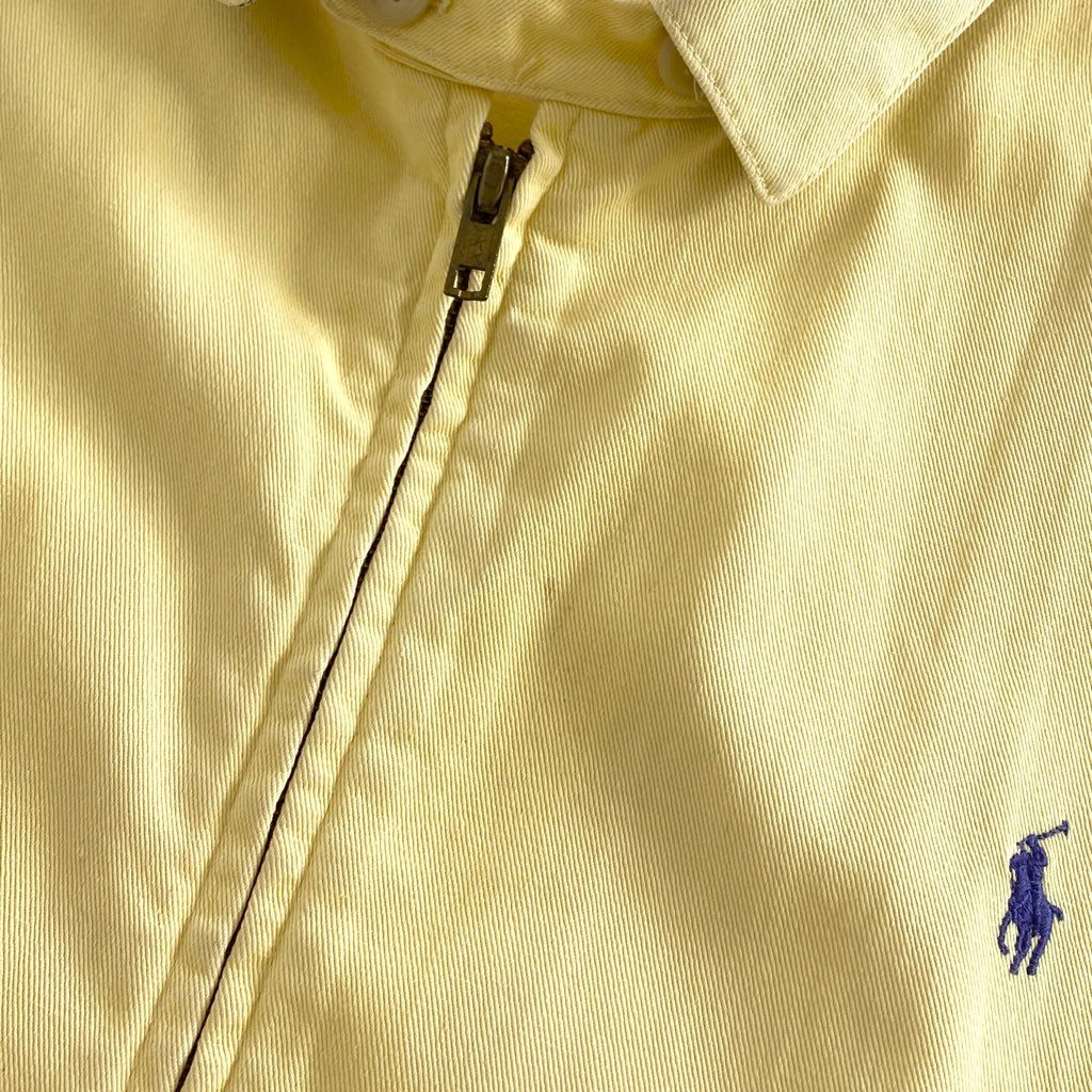 17b11 POLO BY RALPH LAUREN ポロラルフローレン ミニポニー スウィングトップ ジャケット ブルゾン Mサイズ イエロー コットン