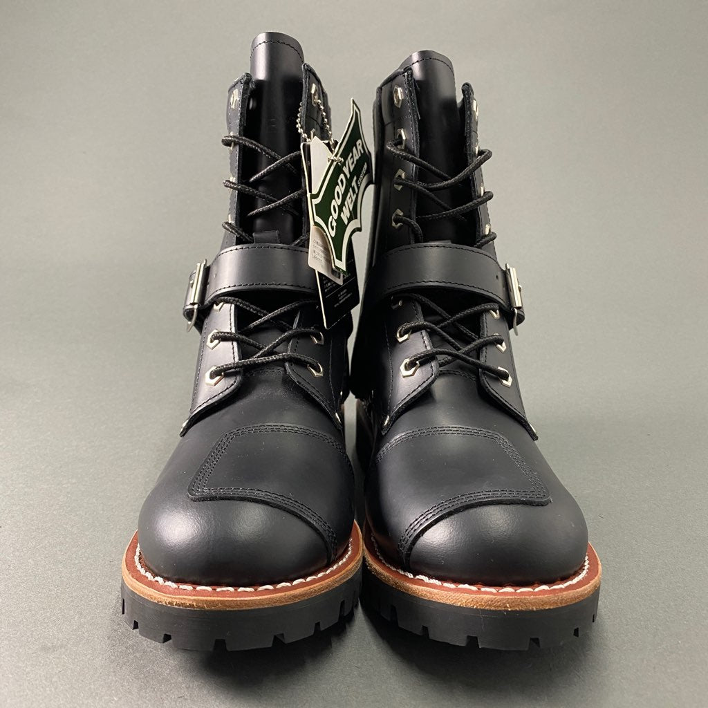 2a30 《未使用》 AVIREX アヴィレックス BIKER BOOTS AV2100 YAMATO バイカーブーツ ブラック レザー シューズ タグ付