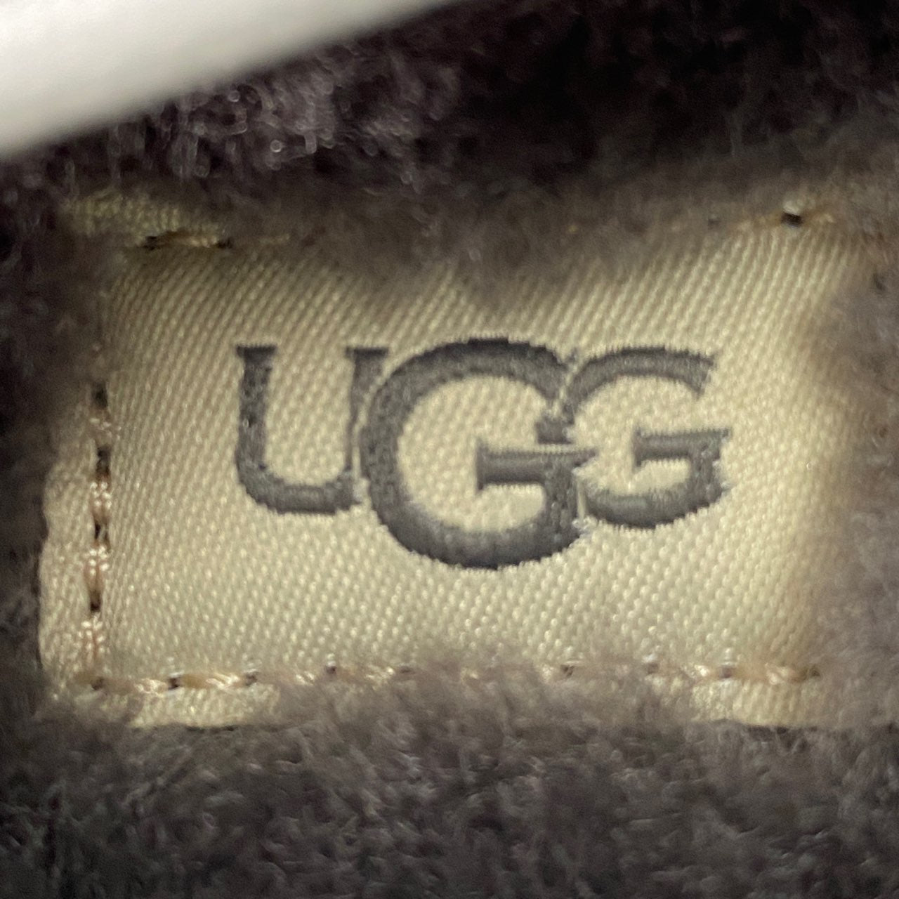 5L6  《美品》 UGG アグ ボアサンダル フラッフイヤースライド 22 グレー チャコール レディース シューズ かかとゴム