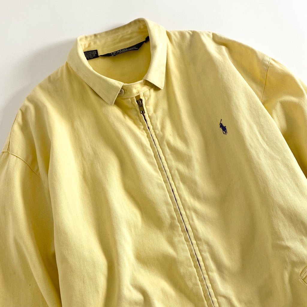 17b11 POLO BY RALPH LAUREN ポロラルフローレン ミニポニー スウィングトップ ジャケット ブルゾン Mサイズ イエロー コットン