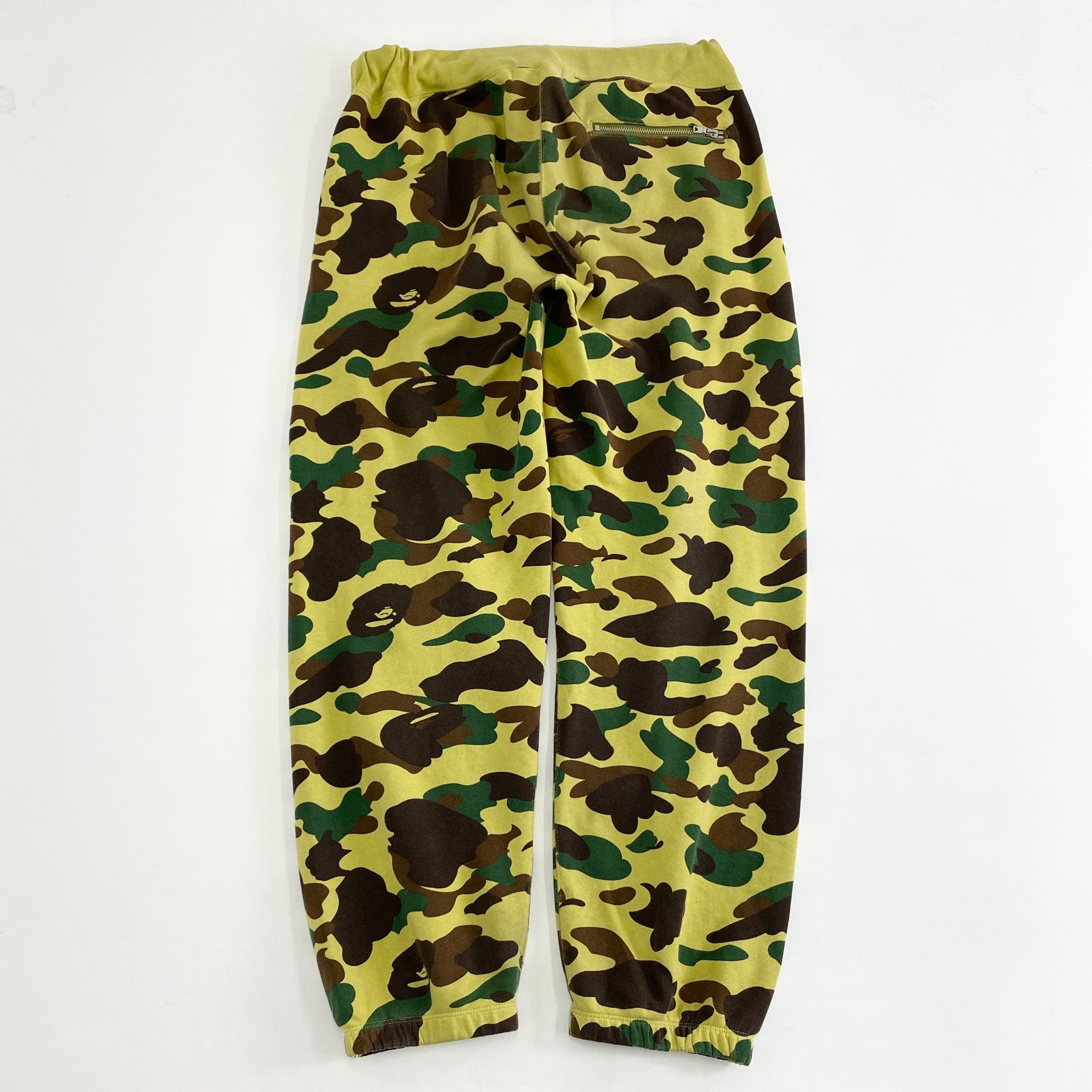 48k9 A BATHING APE アベイシング エイプ カモフラスウェットパンツ L ブラウン イエロー コットン 迷彩 ジップポケット –  VALUE STOCK MALL