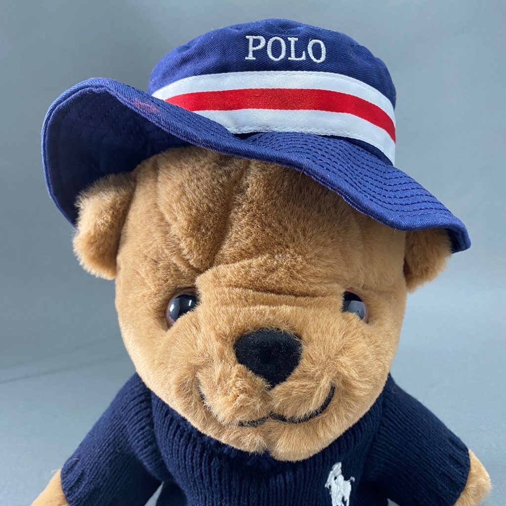 78b10 《美品》 POLO RALPH LAUREN ポロラルフローレン ポロベア ドライバー ヘッドカバー ぬいぐるみ POLO GOLF ゴルフ用品 ネイビー