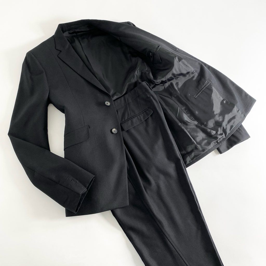 11c9 《美品》 JIL SANDER ジルサンダー ラフシモンズ期 セットアップ 48 ブラック スーツ ビジネス フォーマル イタリア製