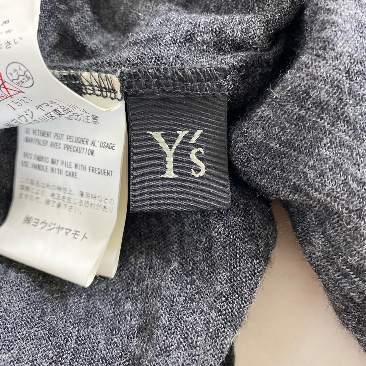 29L10 Y's ワイズ タートルネックニット 2 グレー ウール セーター 秋冬 トップス Yohji Yamamoto ヨウジヤマモト