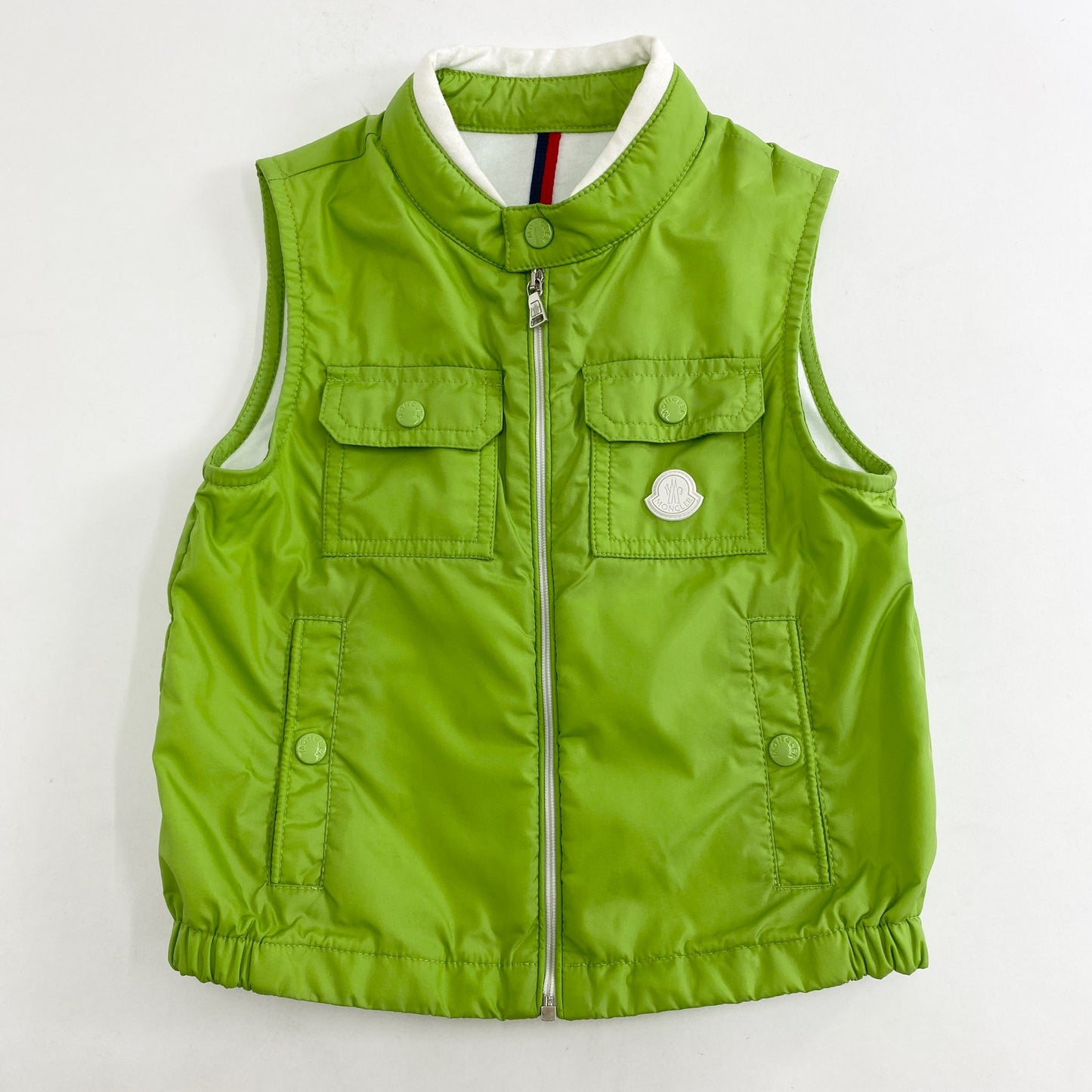 63k9 MONCLER モンクレール Kids Logo Patch Tazer Gilet Vest ジレベスト H19511A00026 3A グリーン 子供服 キッズ ベビー服