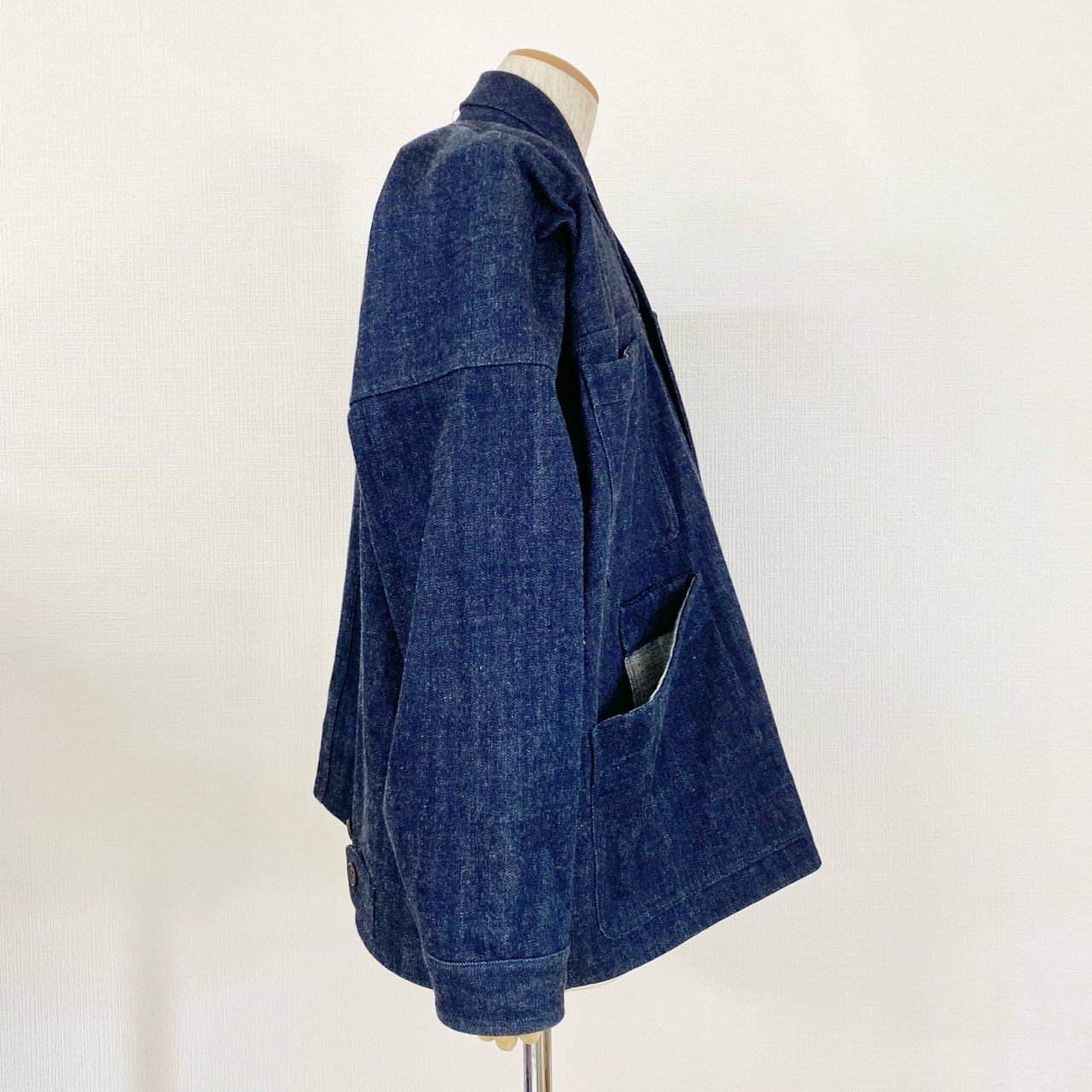 24c12 日本製 O PROJECT オープロジェクト SELVEDGE DENIM WORKWEAR JACKET デニム ワークジャケット Mサイズ インディゴブルー コットン MADE IN JAPAN