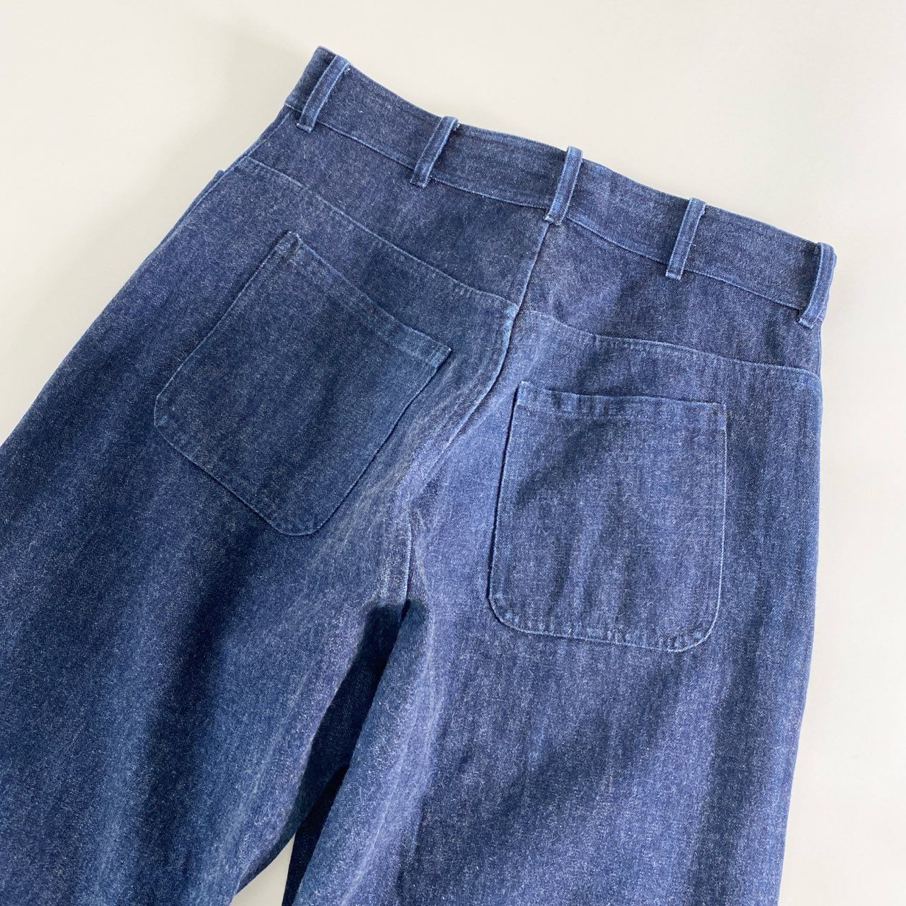 24c12 日本製 O PROJECT オープロジェクト SELVEDGE DENIM TROUSERS デニムパンツ トラウザーパンツ Sサイズ インディゴブルー コットン MADE IN JAPAN