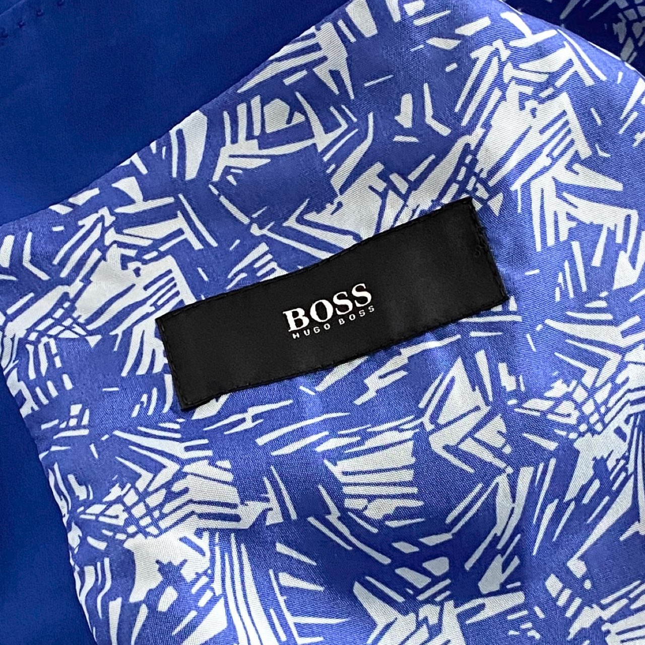 20L12《未使用》HUGO BOSS ヒューゴボス セットアップ スーツ 50 L ブルー フォーマル ビジネス SET UP RELAXED FIT