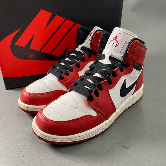 3a18 NIKE ナイキ ハイカットスニーカー AIR JORDAN 1 RETRO 332558-163 25 レッド シカゴ