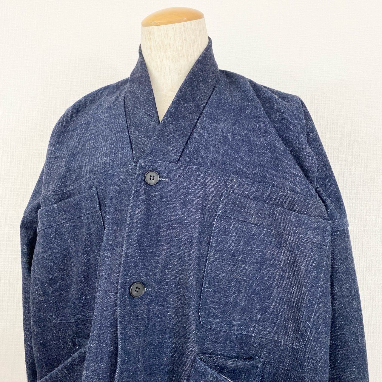 24c12 日本製 O PROJECT オープロジェクト SELVEDGE DENIM WORKWEAR JACKET デニム ワークジャケット Mサイズ インディゴブルー コットン MADE IN JAPAN