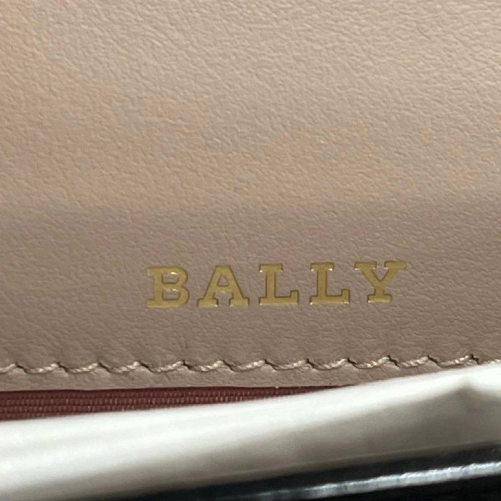 i5 《未使用保管品》 BALLY バリー カードケース 名刺入れ 本革 レザー小物 ゴールド金具 スナップボタン ユニセックス 男女兼用