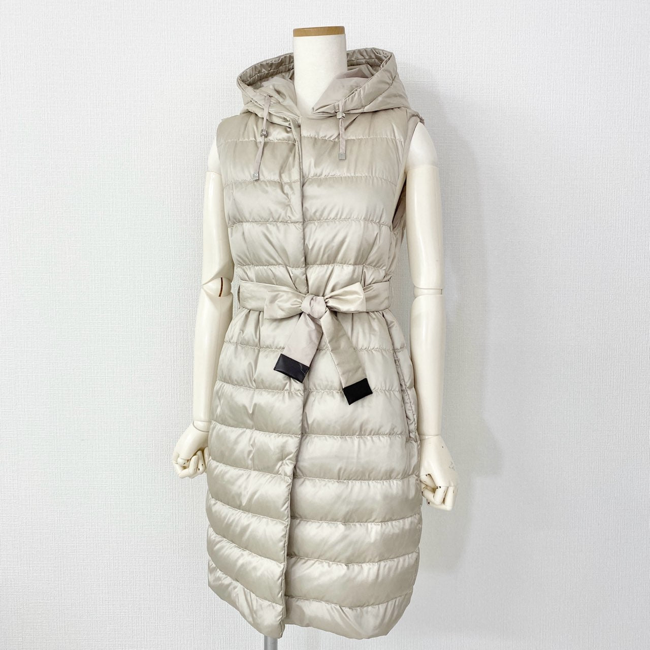 16L7 S Max Mara エス マックスマーラ リバーシブル ダウンベストコート 38 ベージュ アウター DOWN VEST COAT