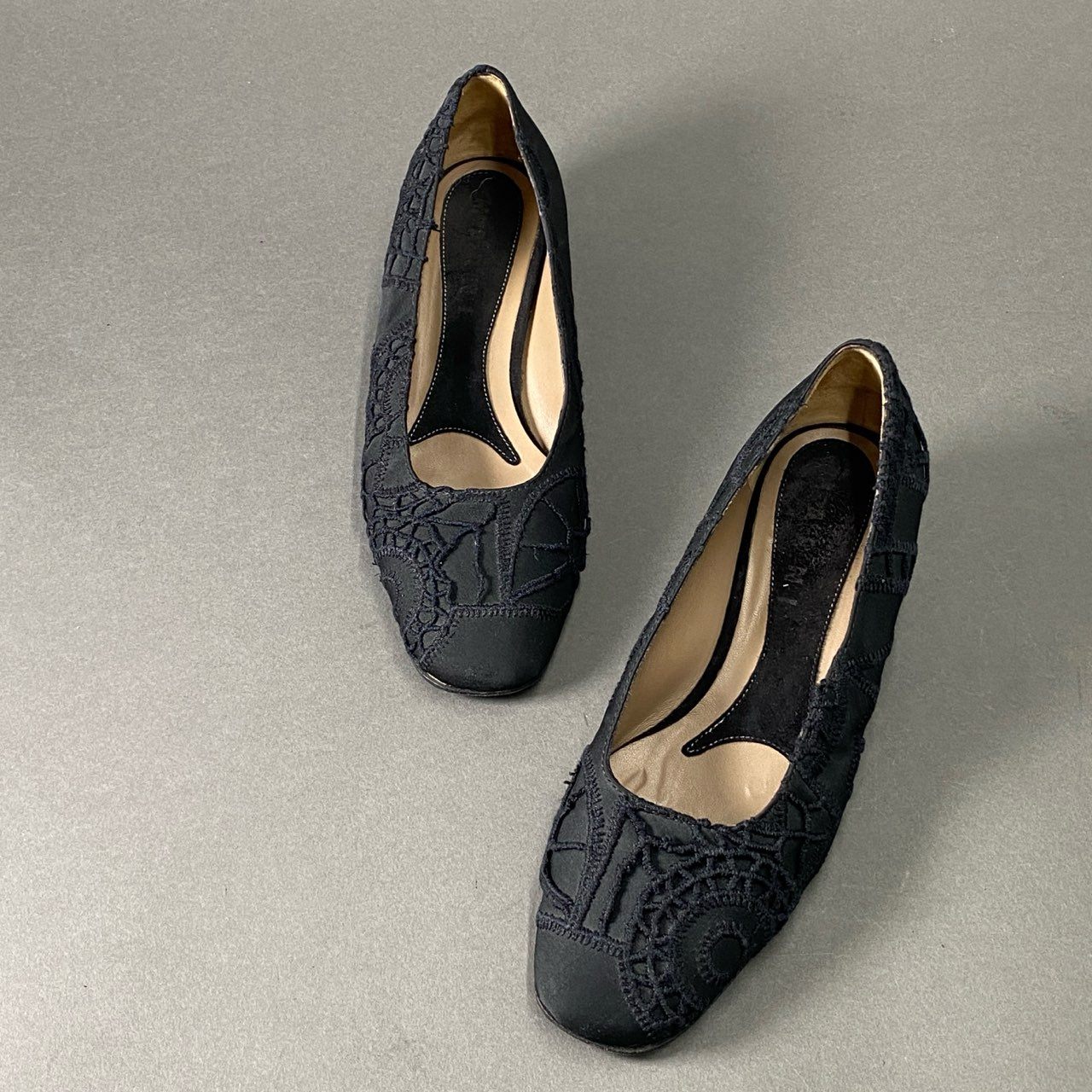 4c3 MARNI マルニ レース刺繍 パンプス 35 ブラック シューズ BLACK イタリア製 MADE IN ITALY SHOES