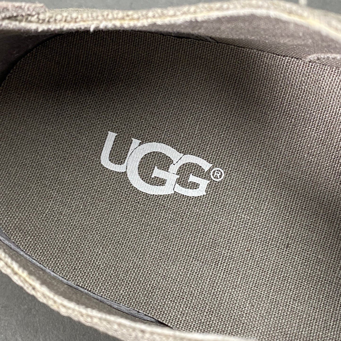 2L23 UGG アグ M TOBIN CANVAS スリッポン スニーカー 27cm グレー キャンバス 箱付き シューズ