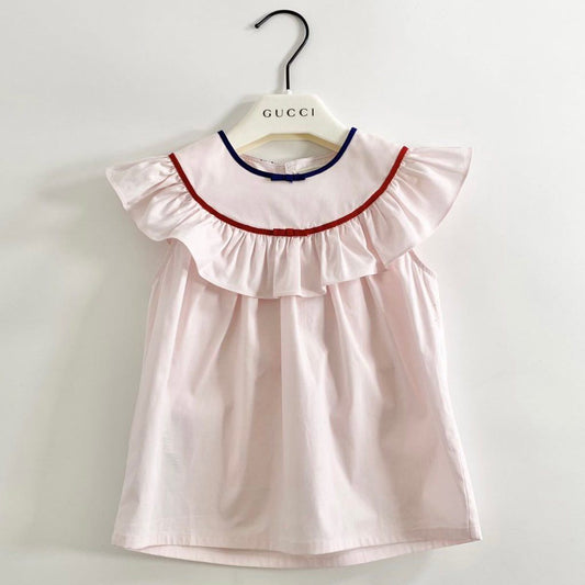 51i18 GUCCI グッチ ノースリーブワンピース 24 80cm相当 ピンク キッズ 子供服 ベビー服 女の子 チュニック 春夏 ハンガー付 イタリア製