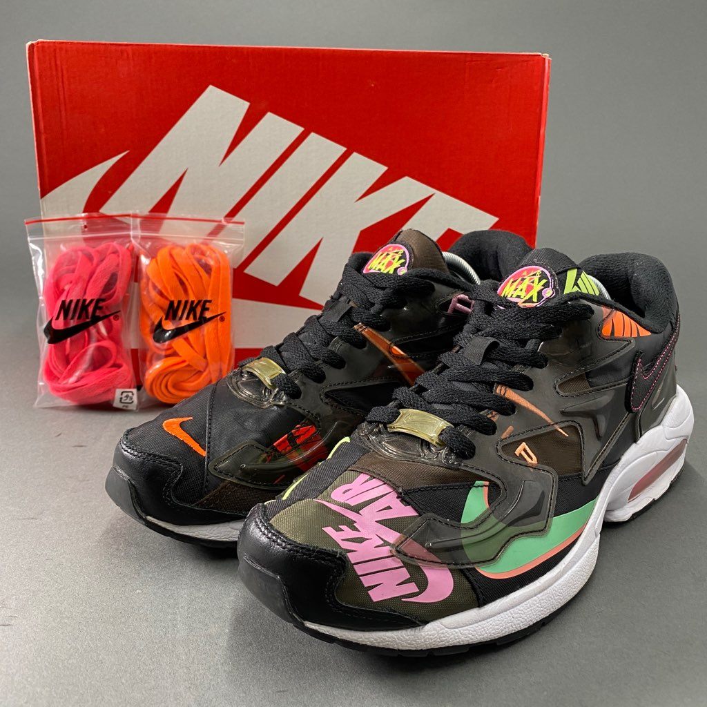 b6 NIKE ナイキ ×ATMOS アトモス CI5590-001 AIR MAX2 LIGHT QS エアマックス ライト ローカットスニーカー 28.5cm ブラック マルチカラー