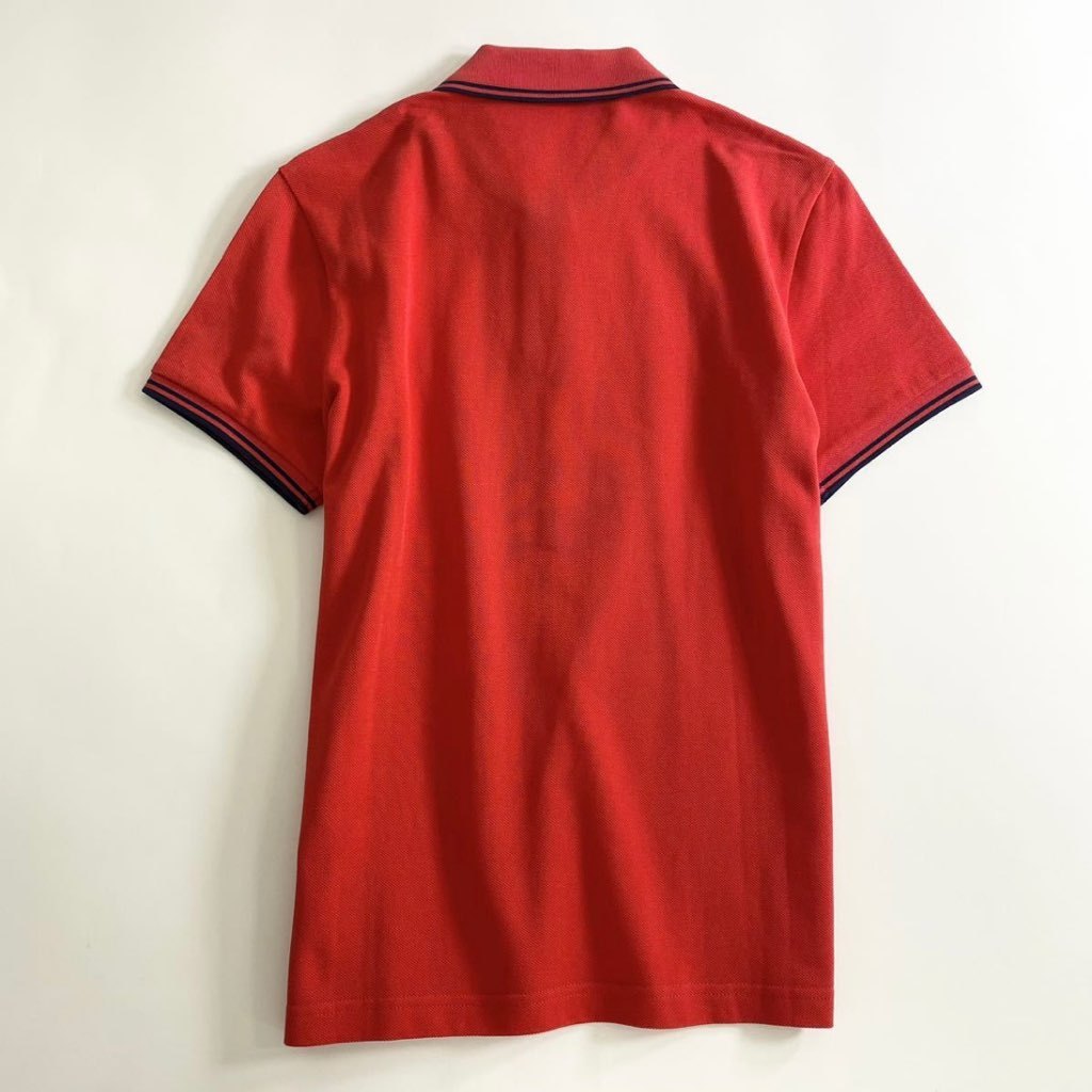 7e19-13 タグ付 MONCLER モンクレール ロゴワッペンポロシャツ サイズS レッド MAGLIA POLO MANICA C マリアポロマニカ メンズ 半袖 春夏